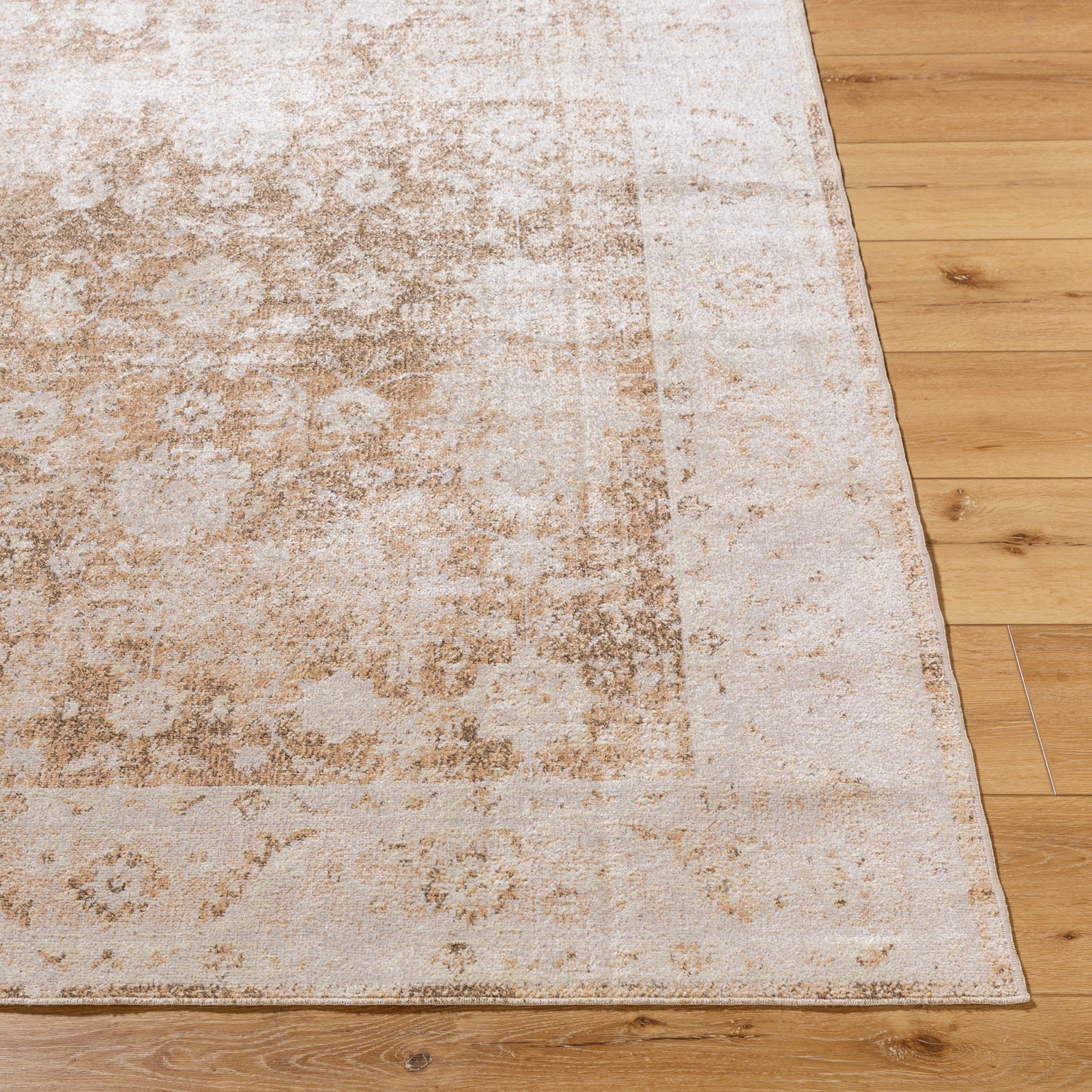ANSELINE Machine Washable Traditional Boho Rust Area Rug