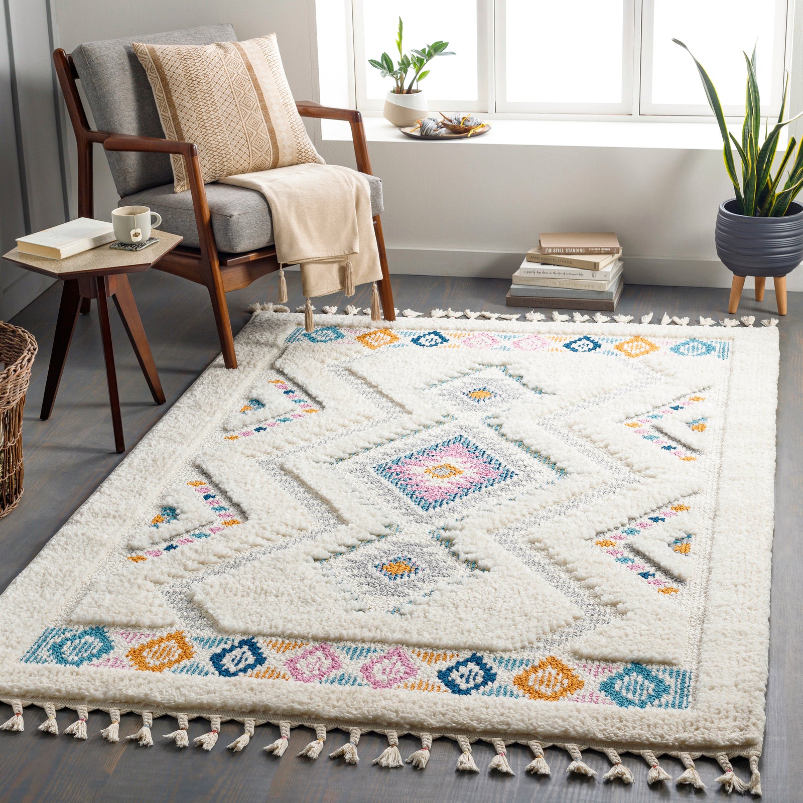PUKYU Boho Shaggy Area Rug