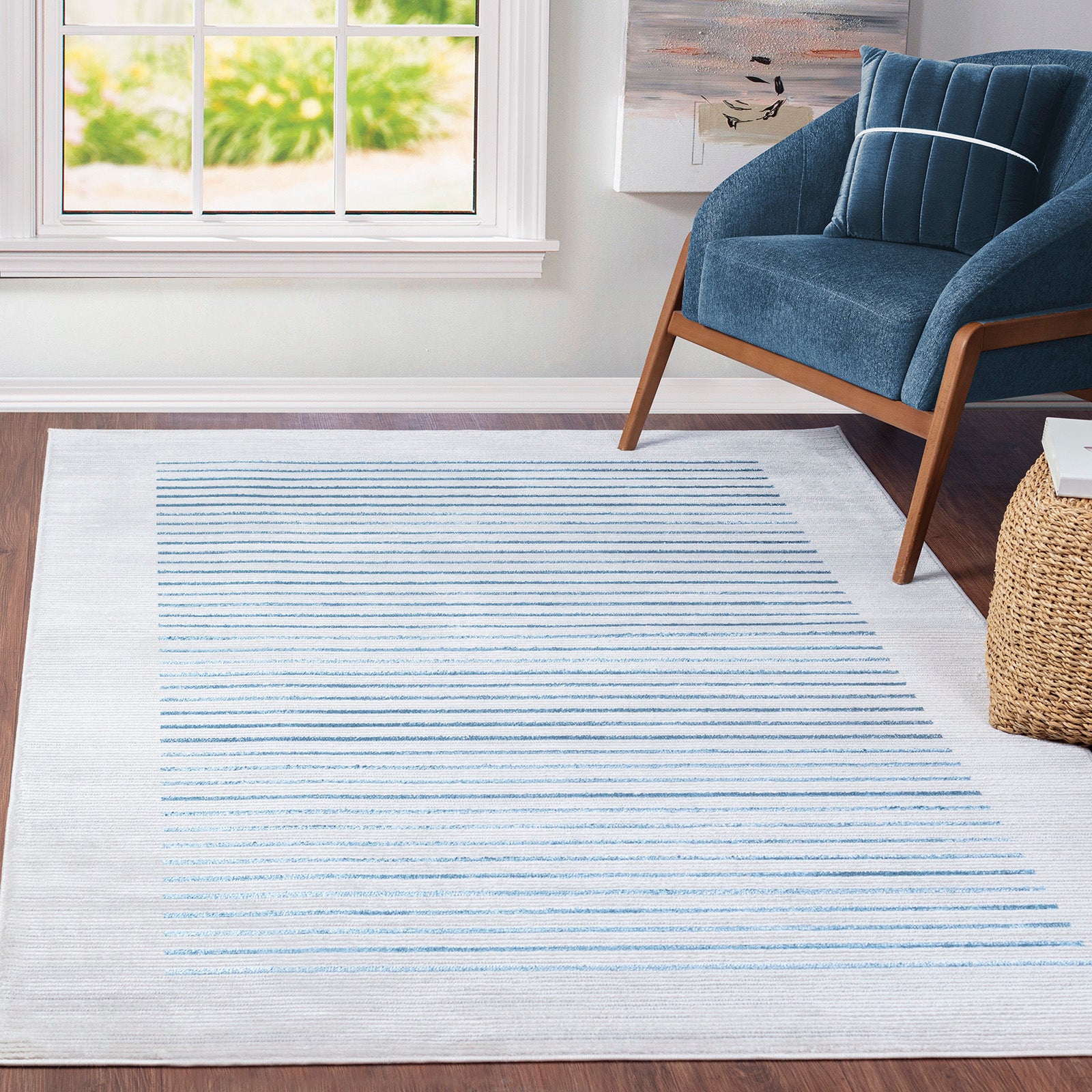 KAYSA Striped Skanki Area Rug