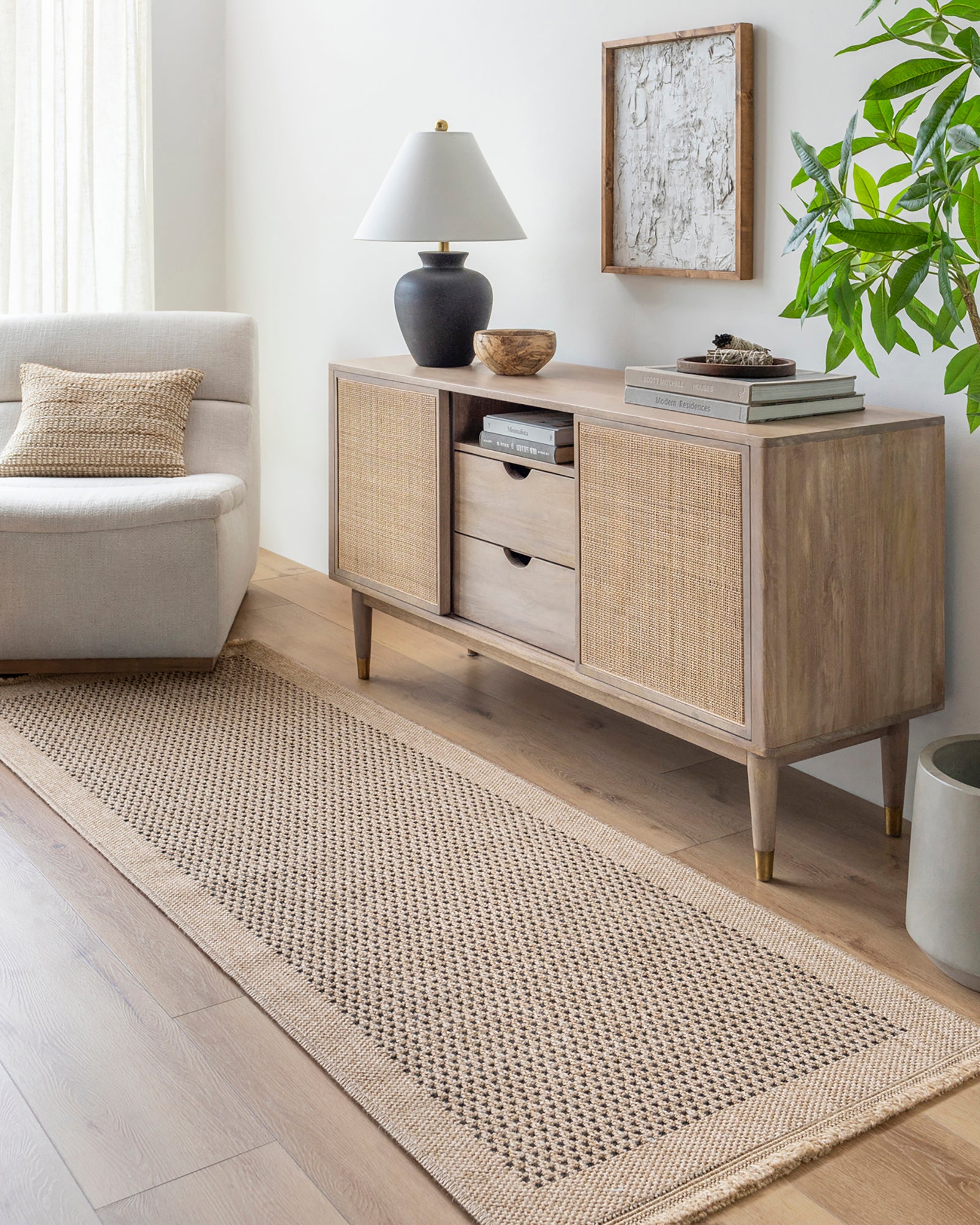 LORI In- & Outdoor Cottage Jute-Look Beige/Brown Area Rug
