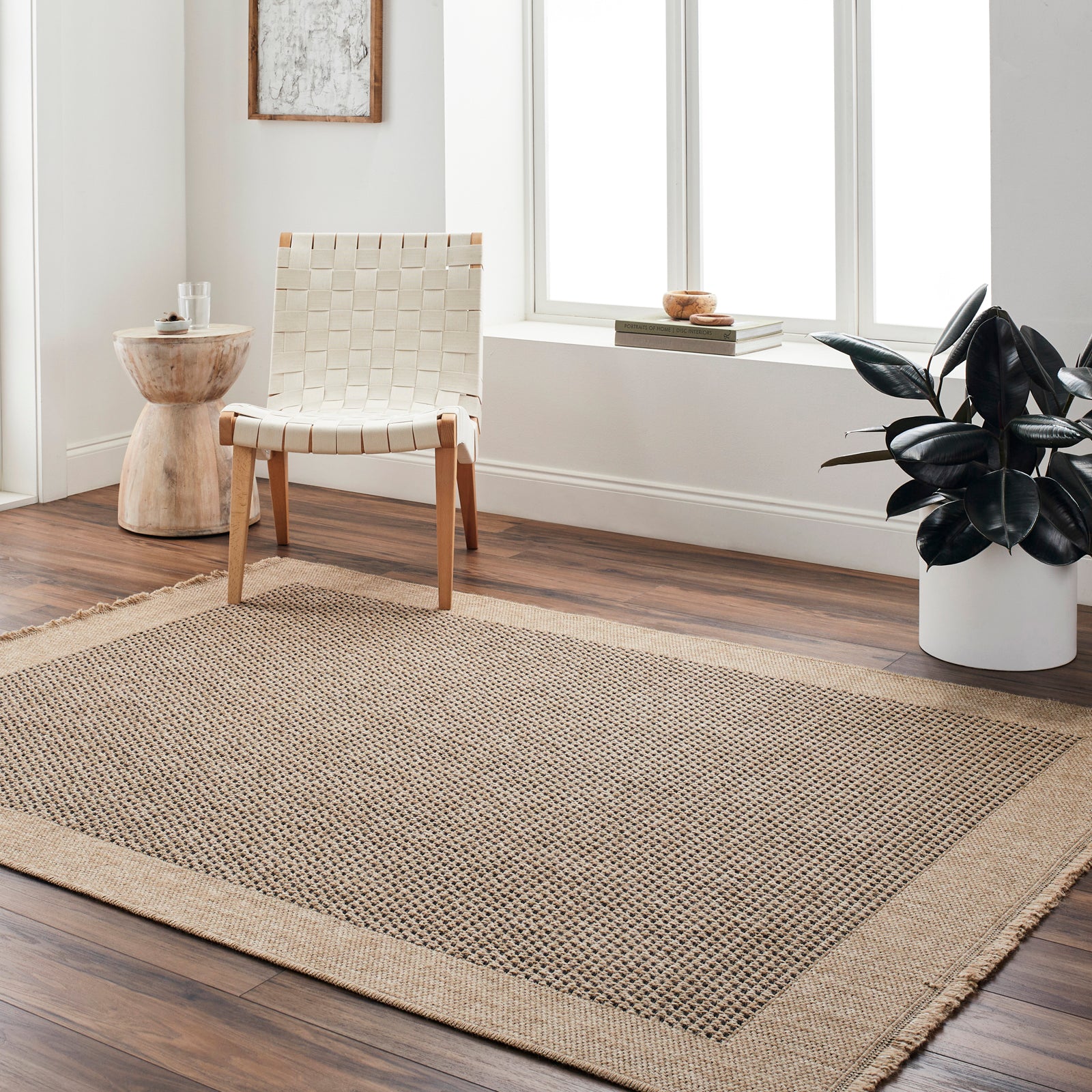 LORI In- & Outdoor Cottage Jute-Look Beige/Brown Area Rug