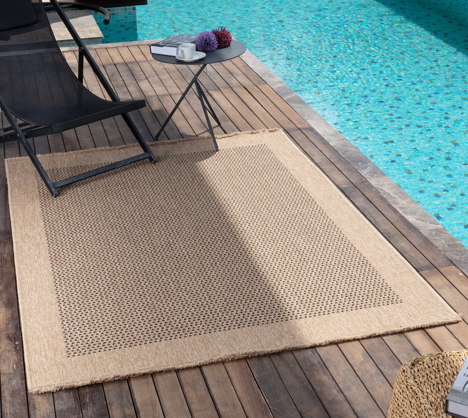 LORI In- & Outdoor Cottage Jute-Look Beige/Brown Area Rug