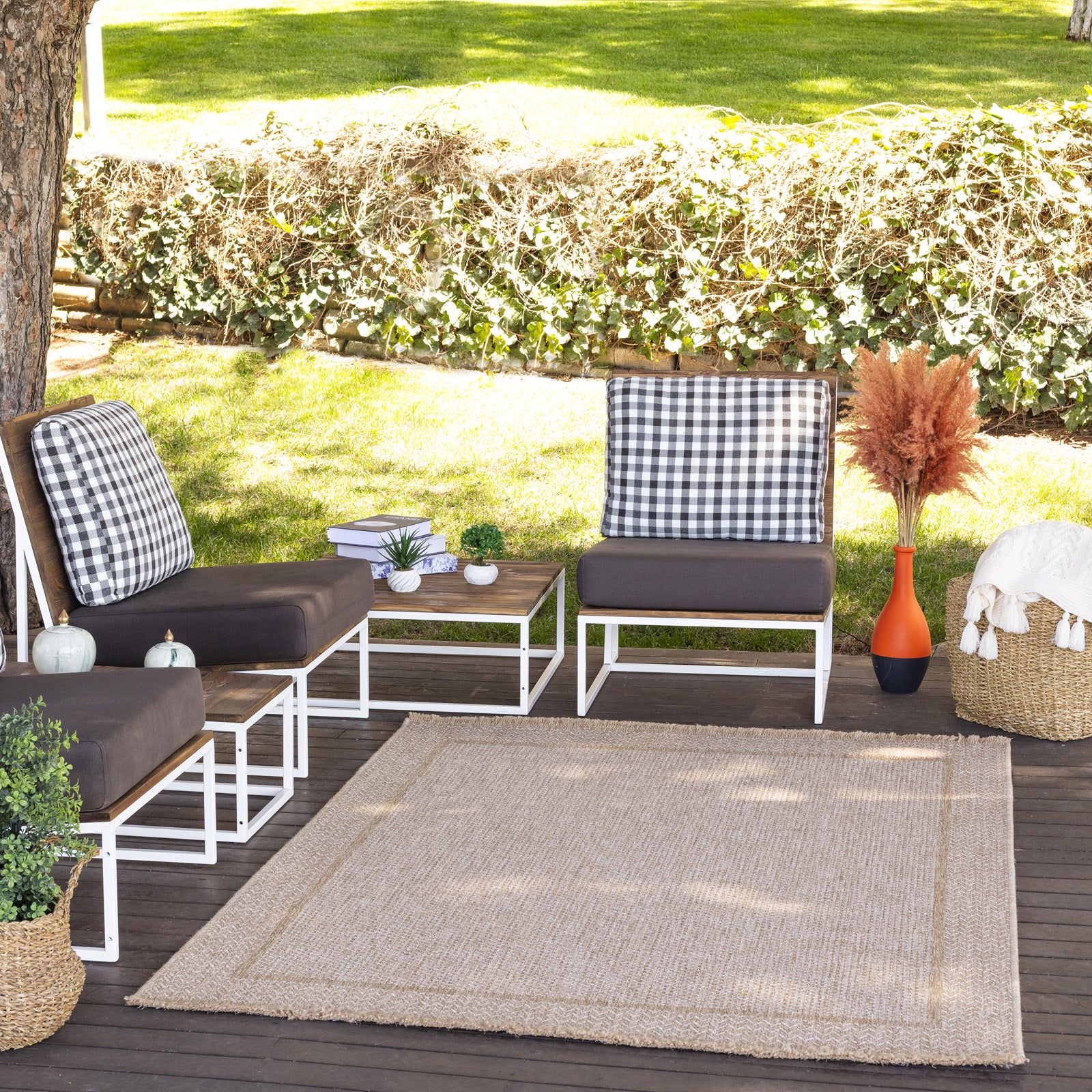 NIKKI In- /Outdoor Jute-Look Rug
