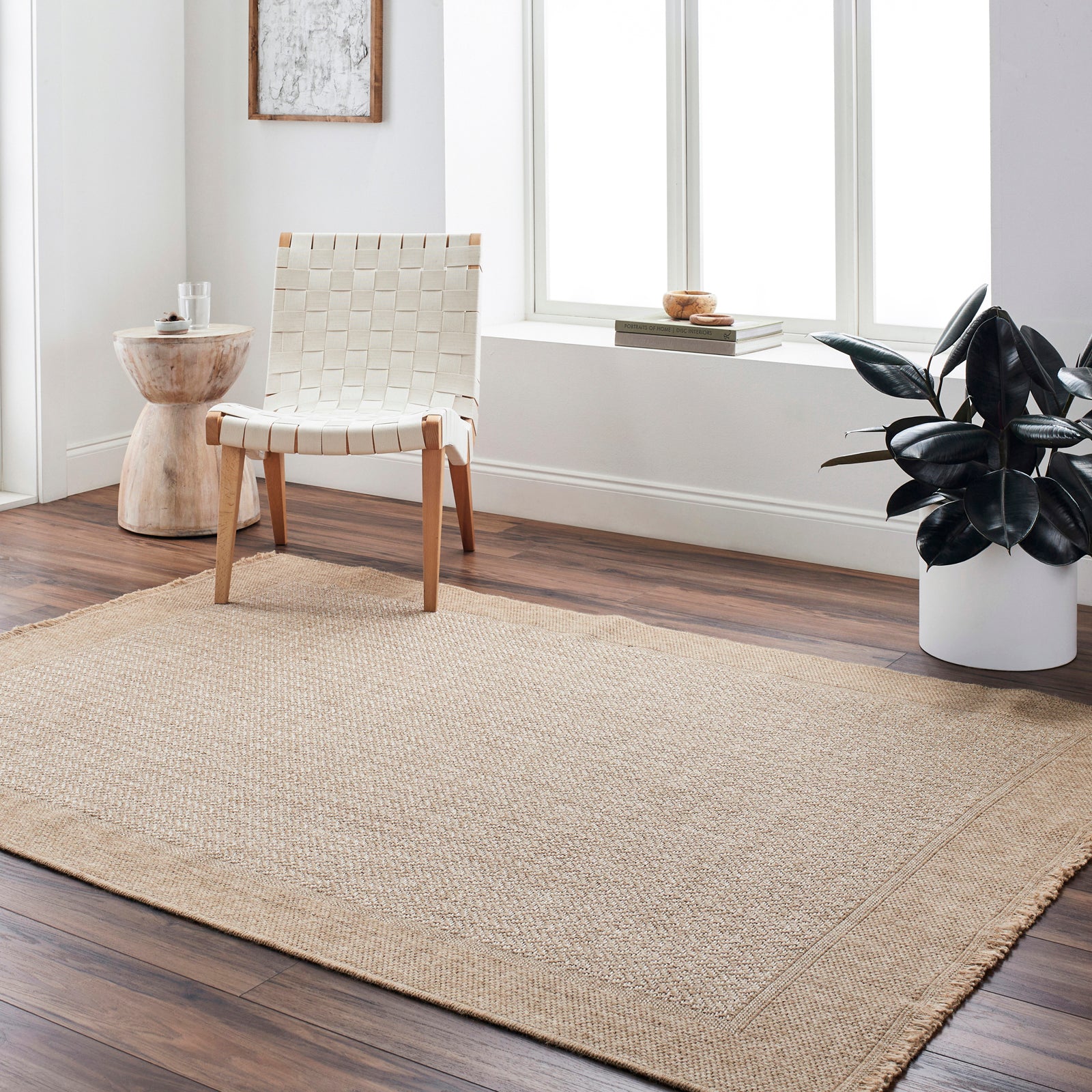 JENNY In- & Outdoor Cottage Jute-Look Beige/Tan Area Rug