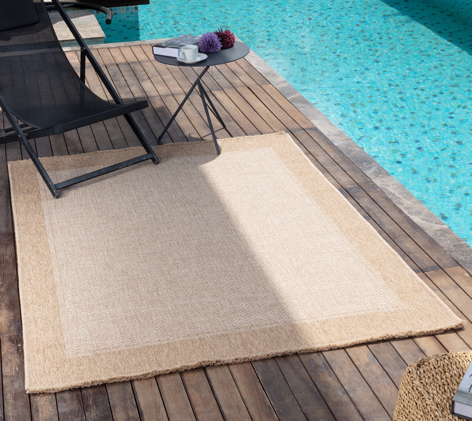 JENNY In- & Outdoor Cottage Jute-Look Beige/Tan Area Rug