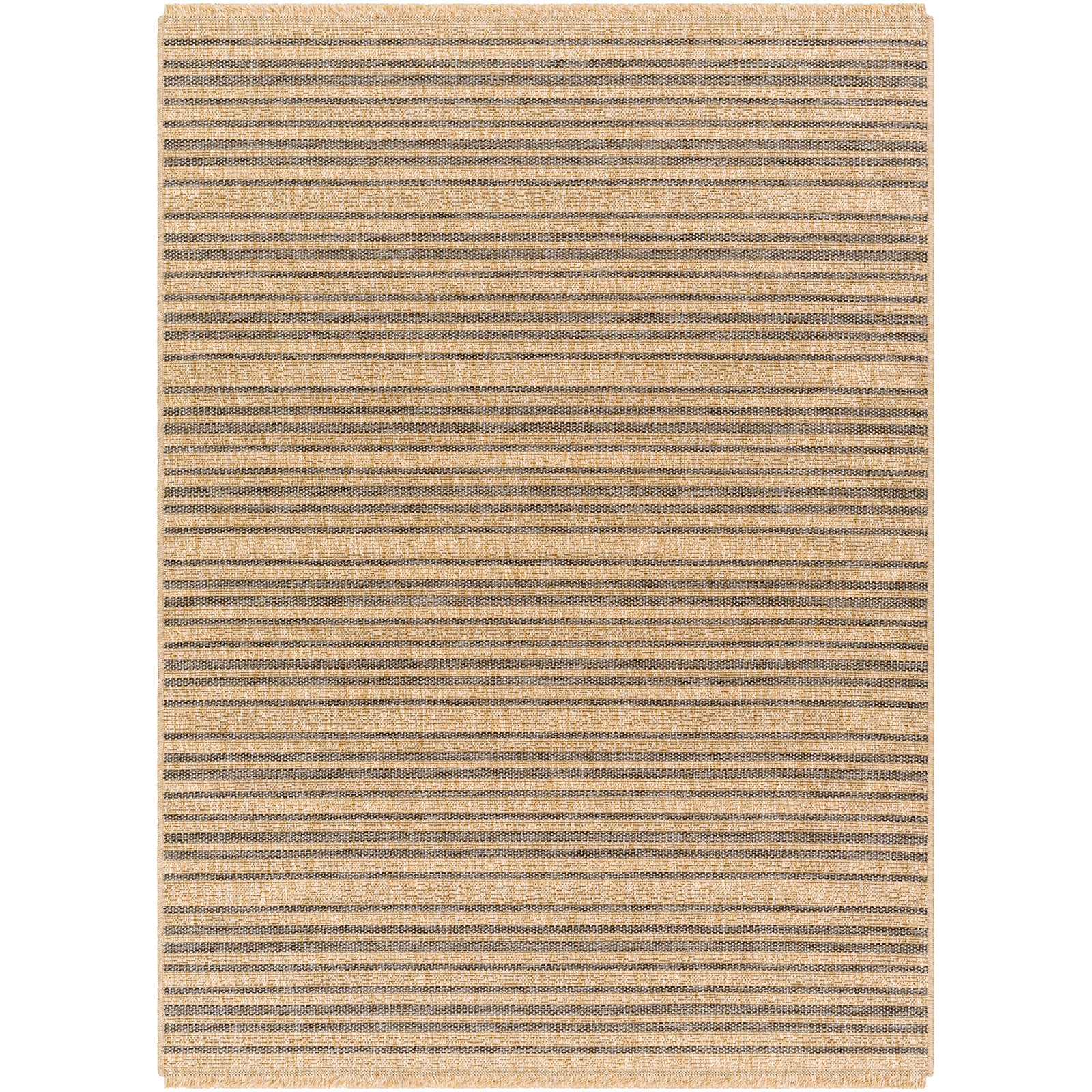 BETSY In- & Outdoor Cottage Jute-Look Brown Striped Area Rug
