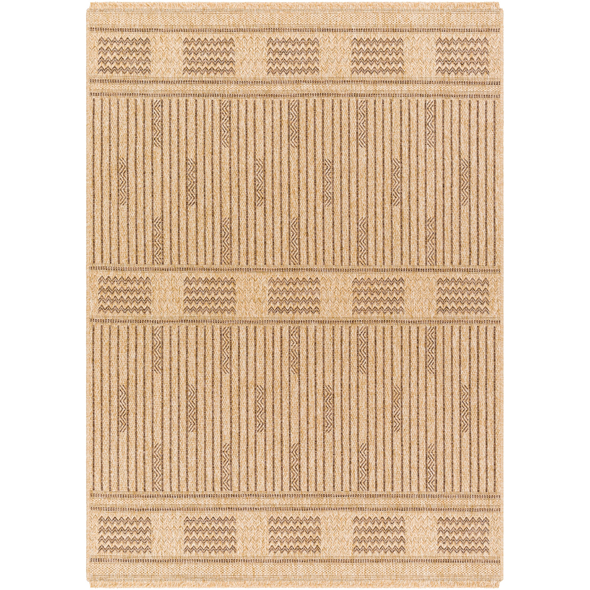 SUNNY In- & Outdoor Cottage Jute-Look Dark Brown Area Rug