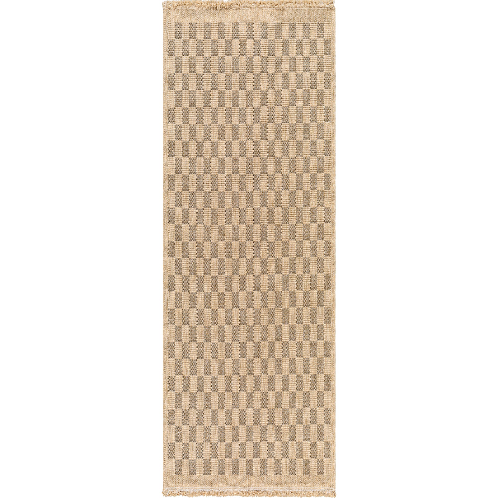 TORI In- /Outdoor Jute-Look Checkered Area Rug