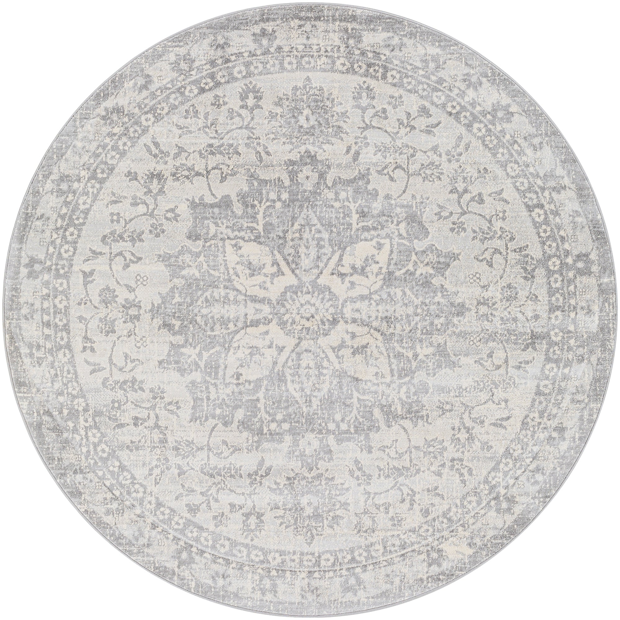 SAGE Vintage Traditional Oriental Boho Medium Grey Area Rug