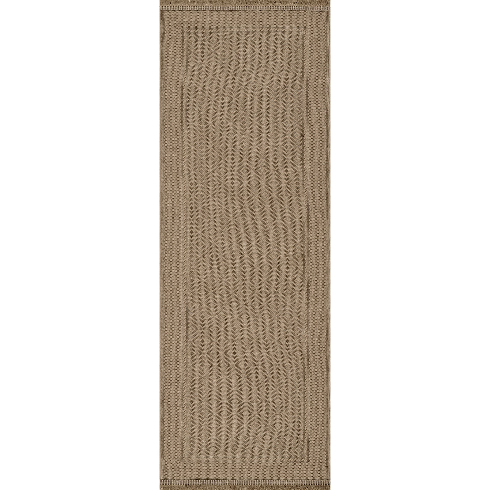 ESHA Machine Washable Jute Boho Area Rug