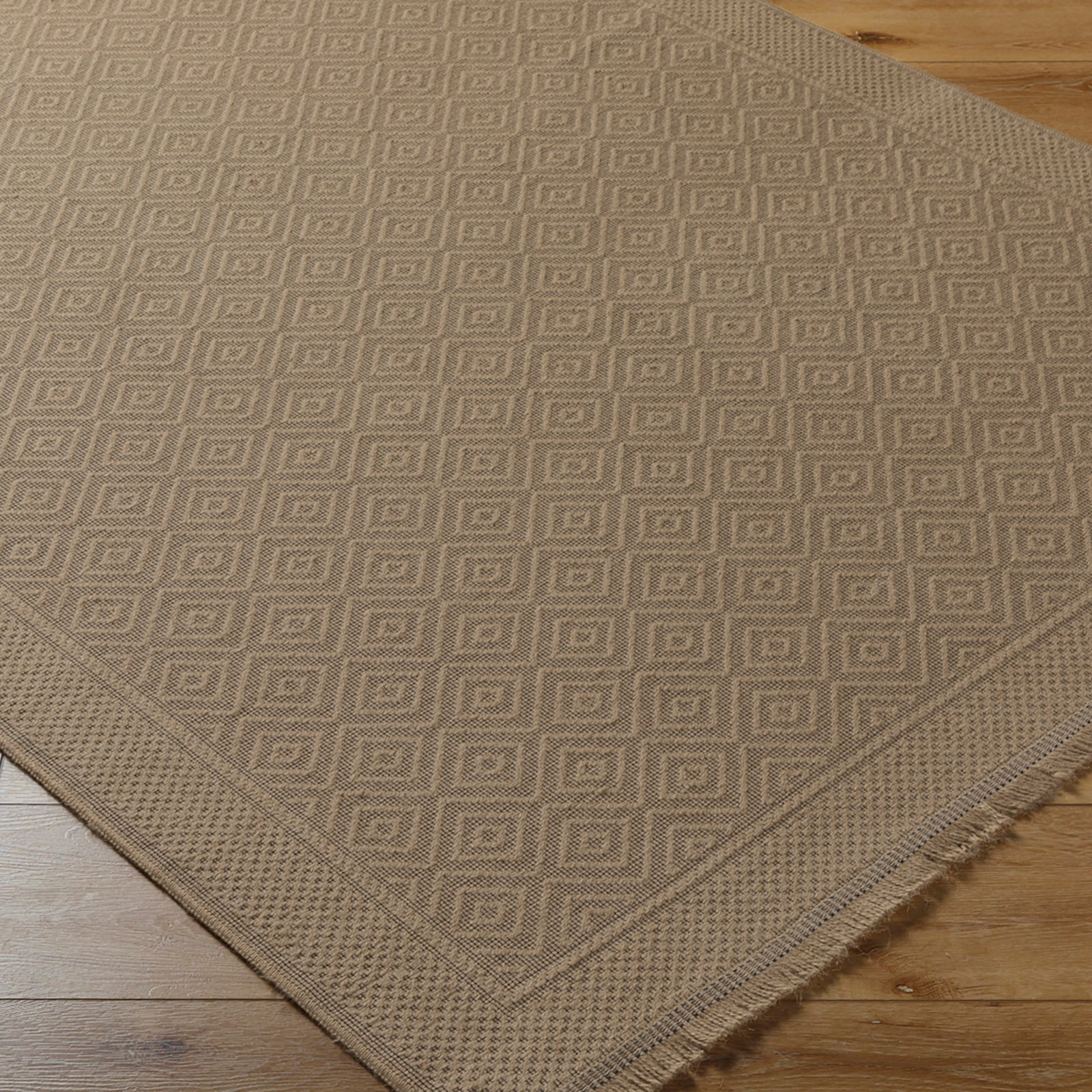 ESHA Machine Washable Jute Boho Area Rug