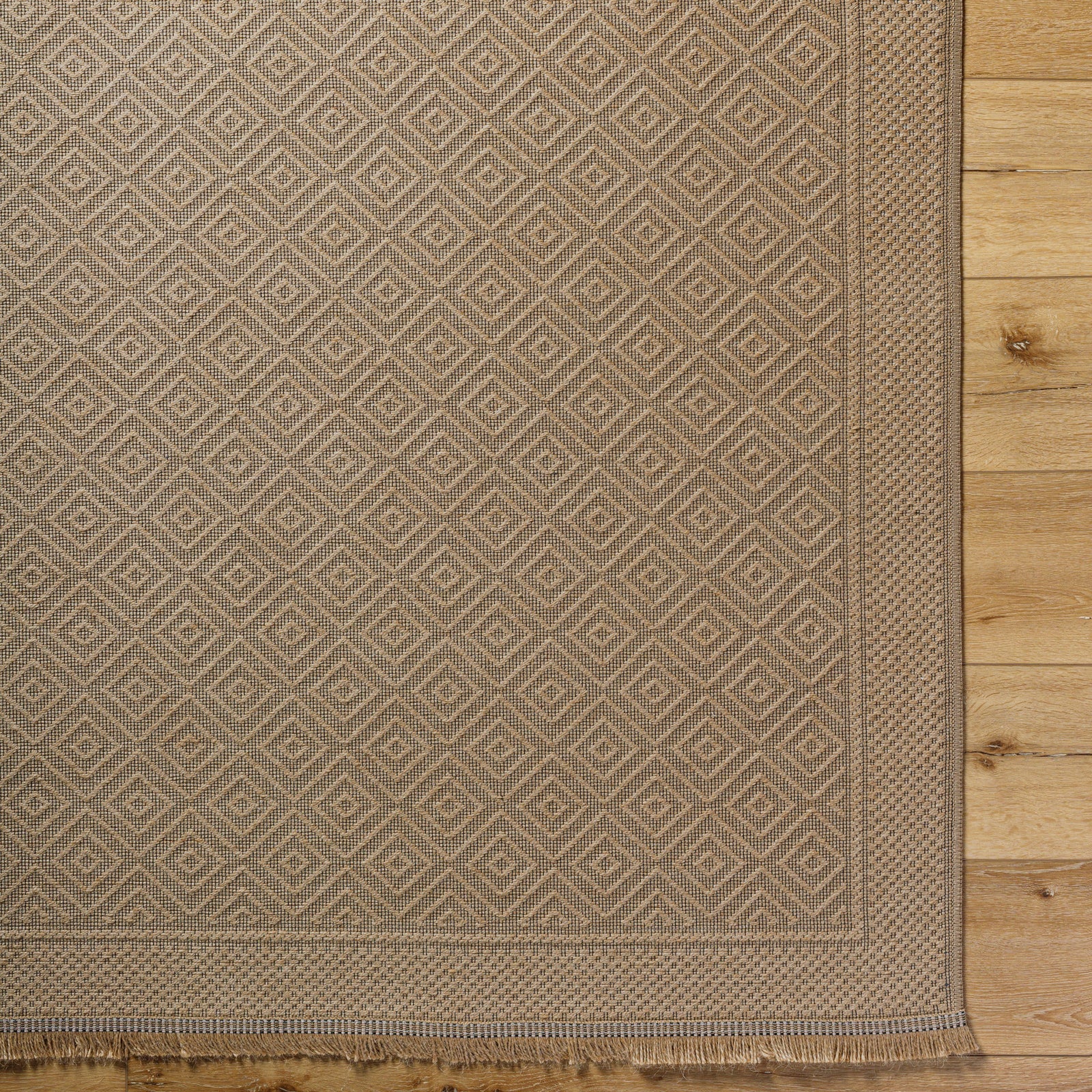 ESHA Machine Washable Jute Boho Area Rug