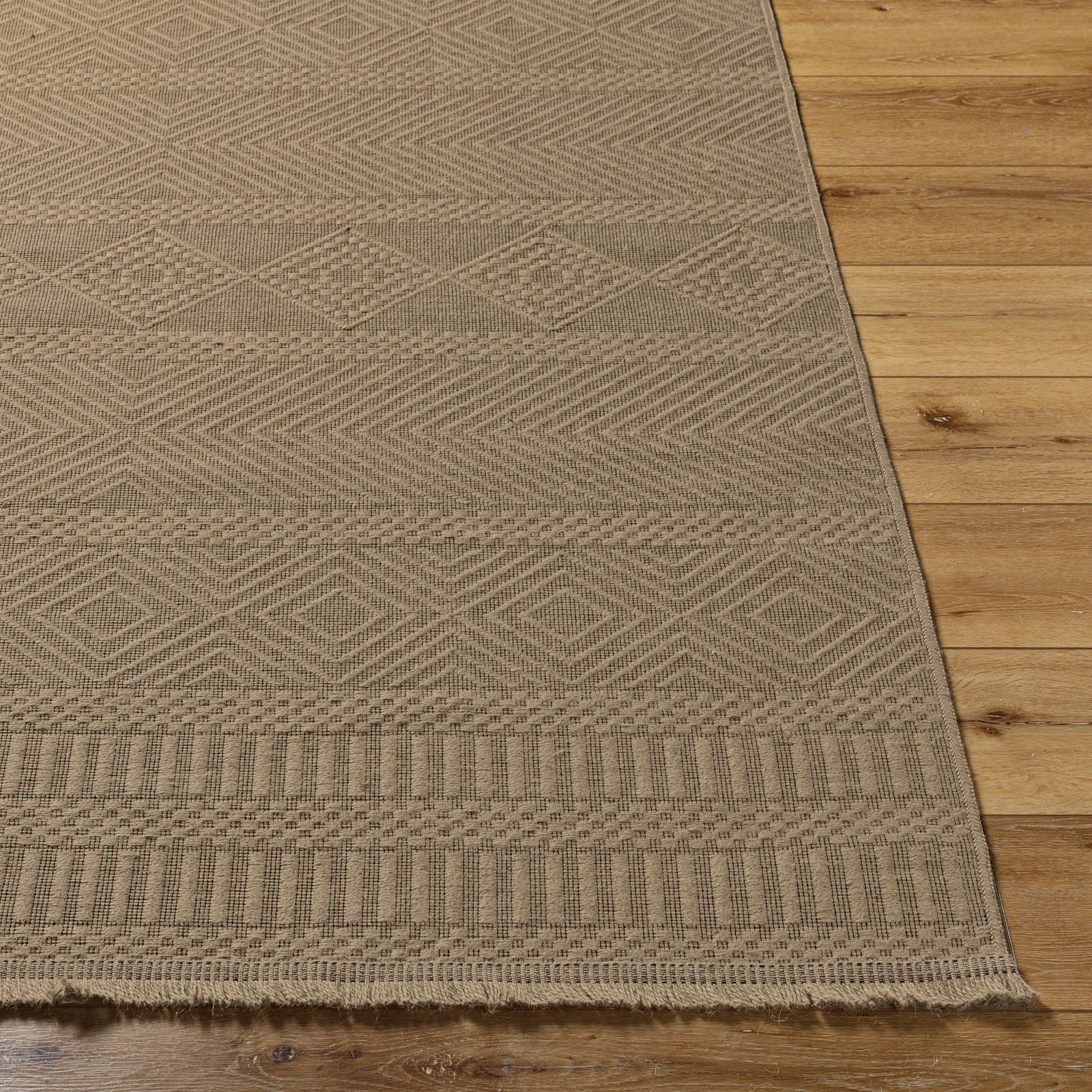 MYTHRI Machine Washable Jute Boho Area Rug