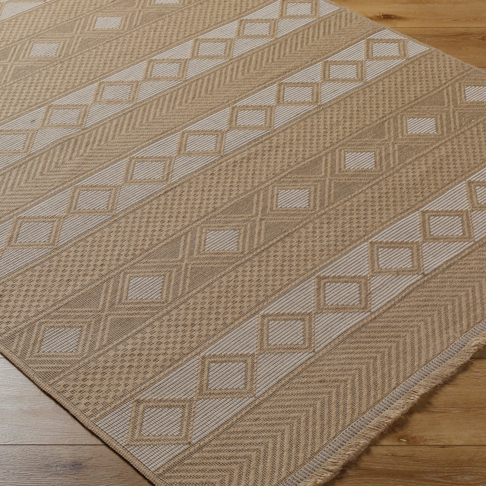 PARITA Machine Washable Jute Boho Area Rug