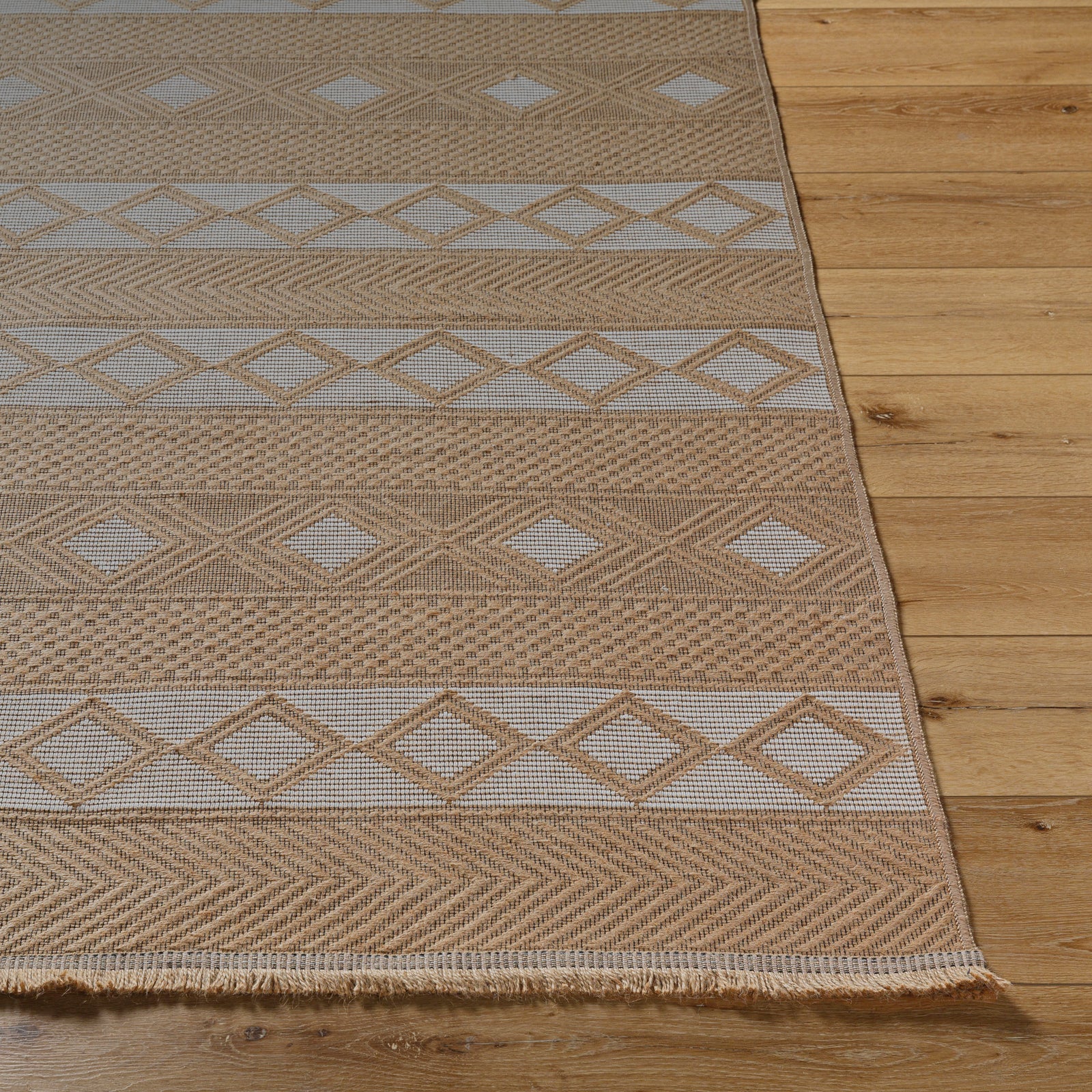 PARITA Machine Washable Jute Boho Area Rug
