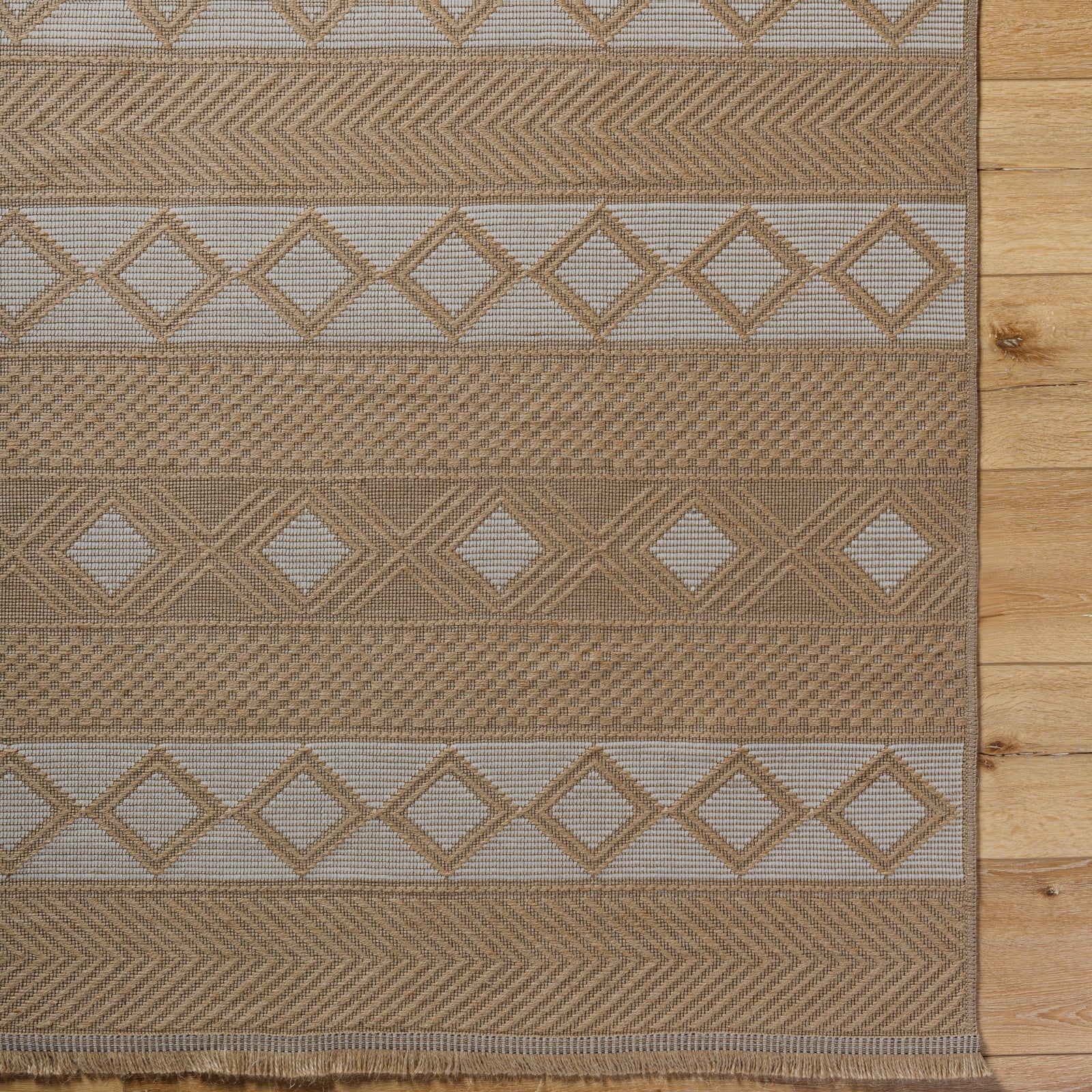 PARITA Machine Washable Jute Boho Area Rug