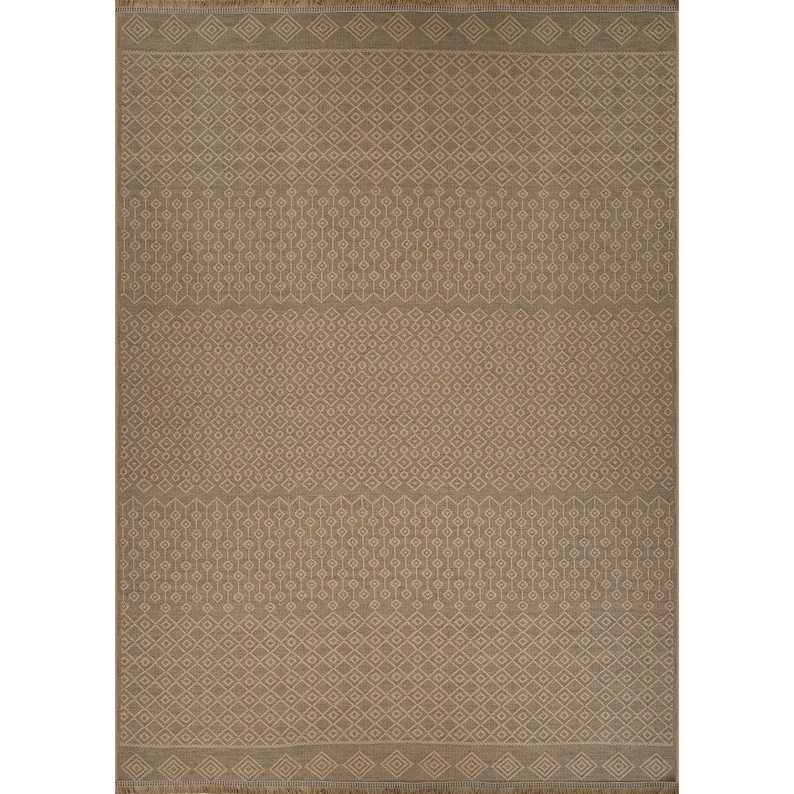 KASHVI Machine Washable Jute Boho Area Rug