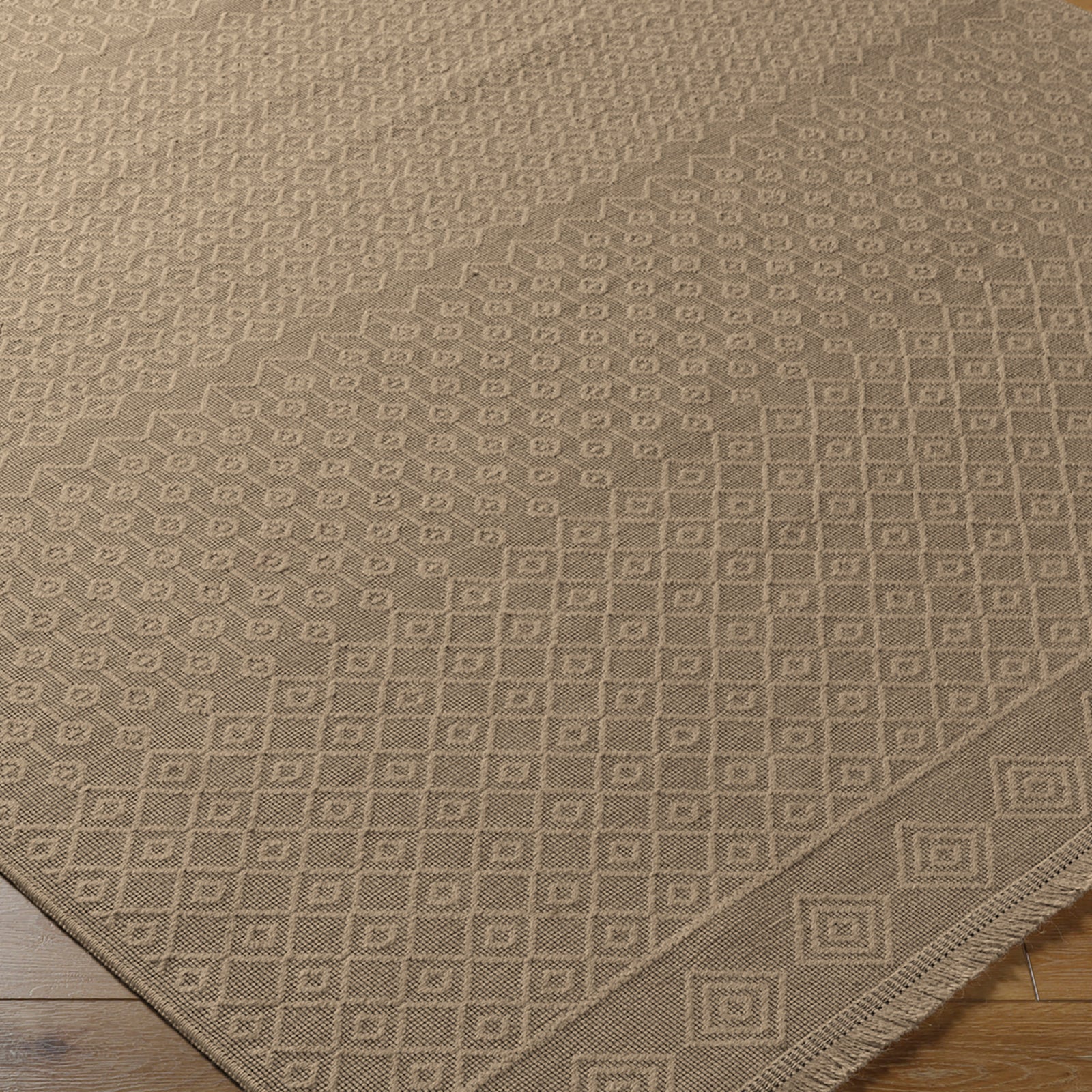 KASHVI Machine Washable Jute Boho Area Rug