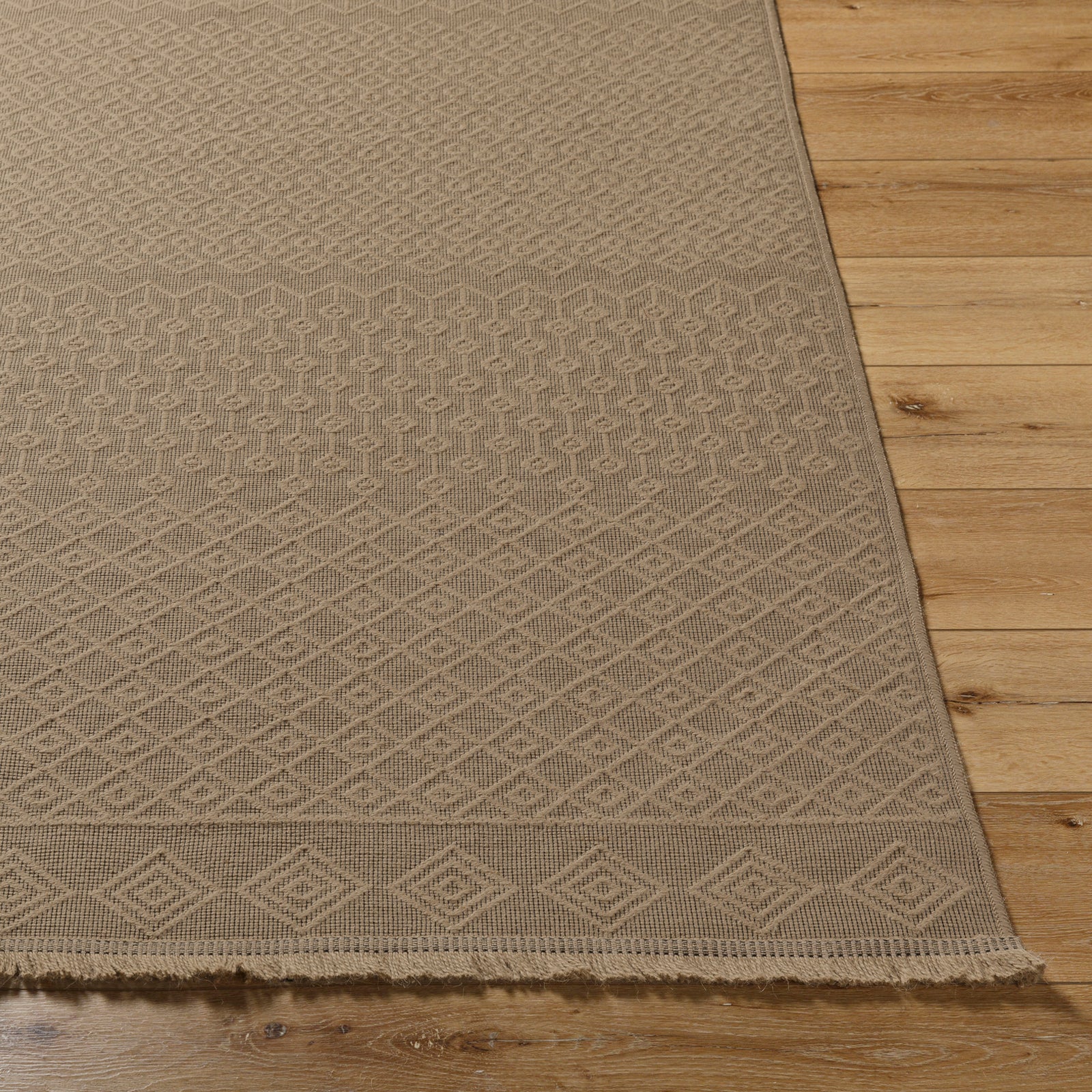 KASHVI Machine Washable Jute Boho Area Rug