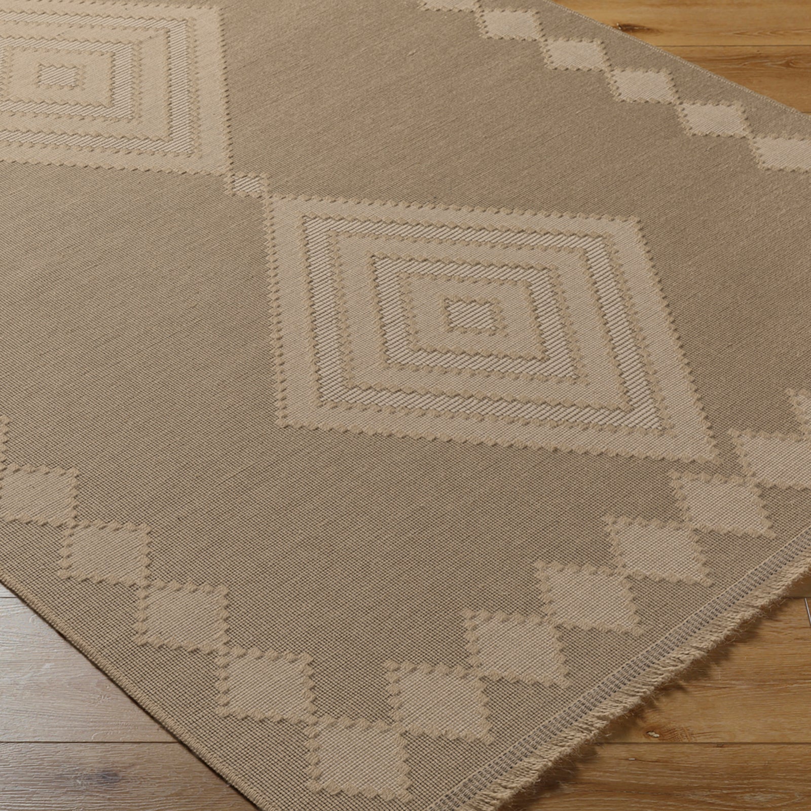 KEYURI Machine Washable Jute Boho Area Rug