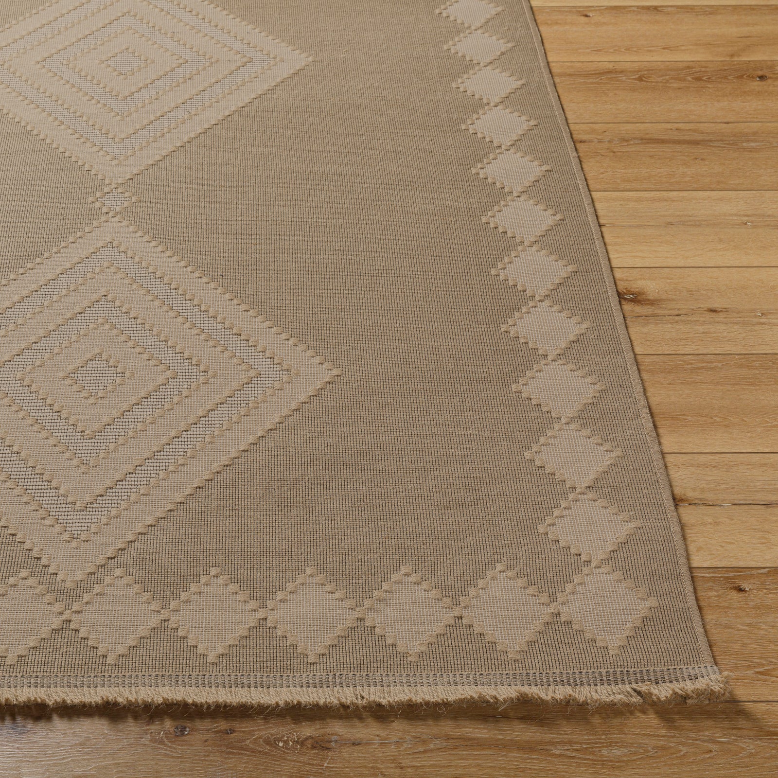 KEYURI Machine Washable Jute Boho Area Rug
