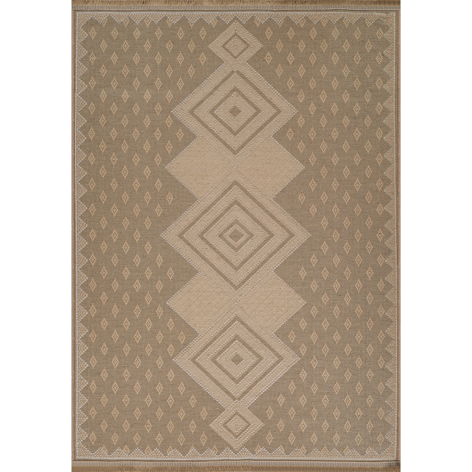 ORANOS Machine Washable Jute Boho Area Rug