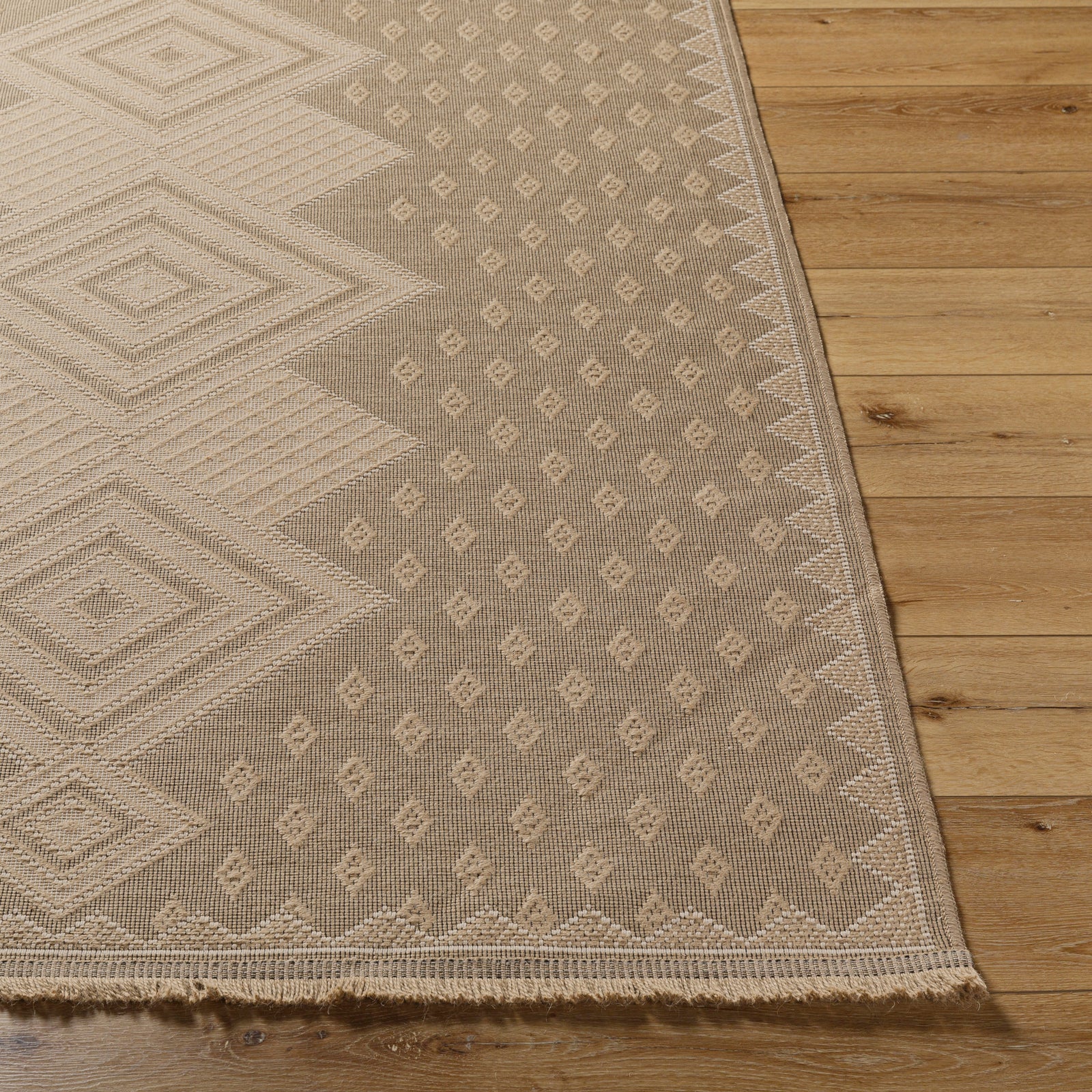 ORANOS Machine Washable Jute Boho Area Rug