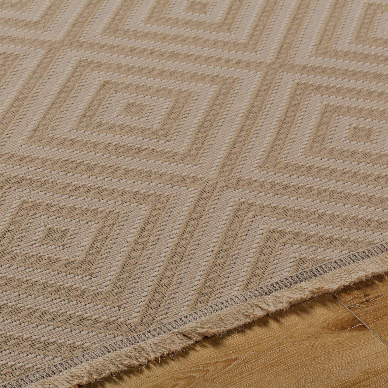 CHARDY Machine Washable Jute Boho Area Rug