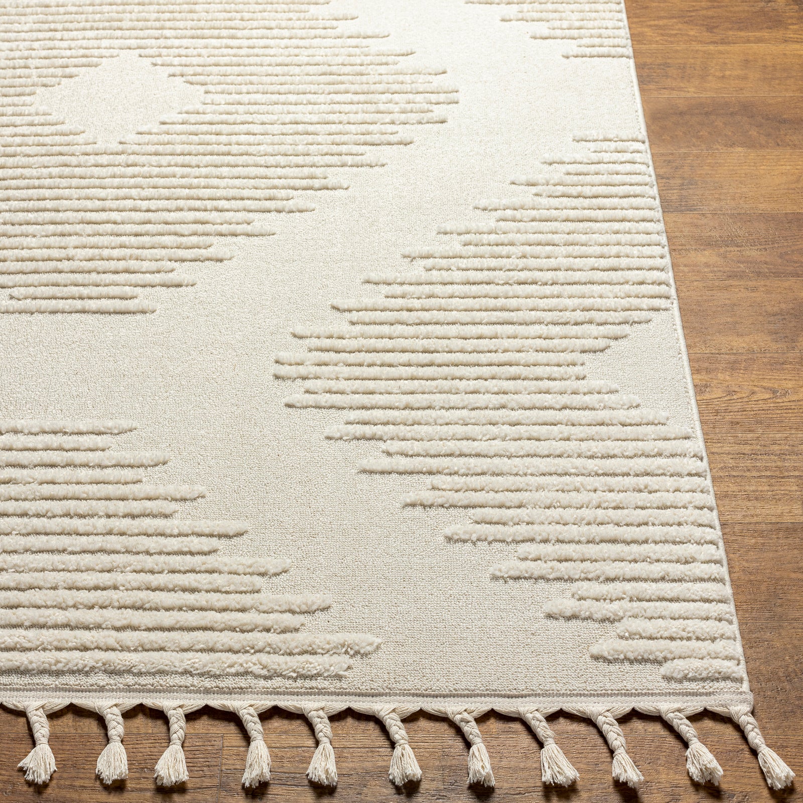 SLOAN Berber Global High Pile Ivory Area Rug