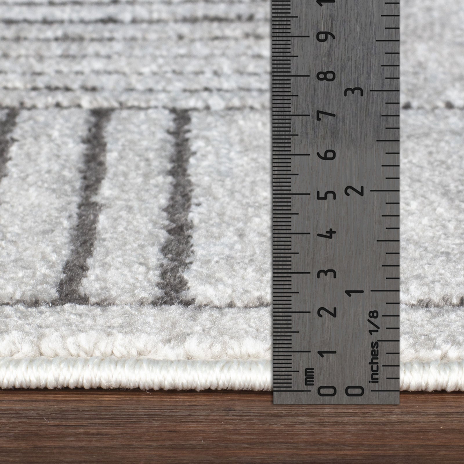 IVY Scandi Modern White/Grey Area Rug