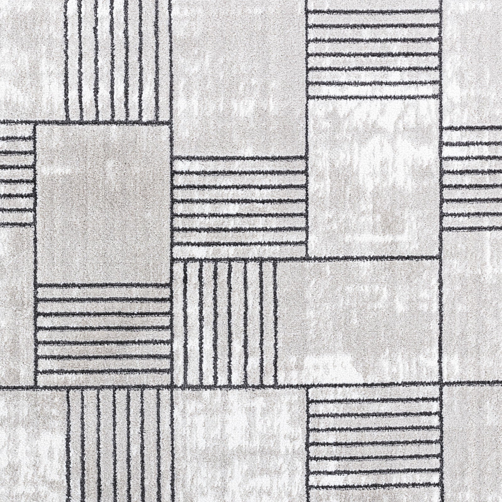 IVY Scandi Modern White/Grey Area Rug