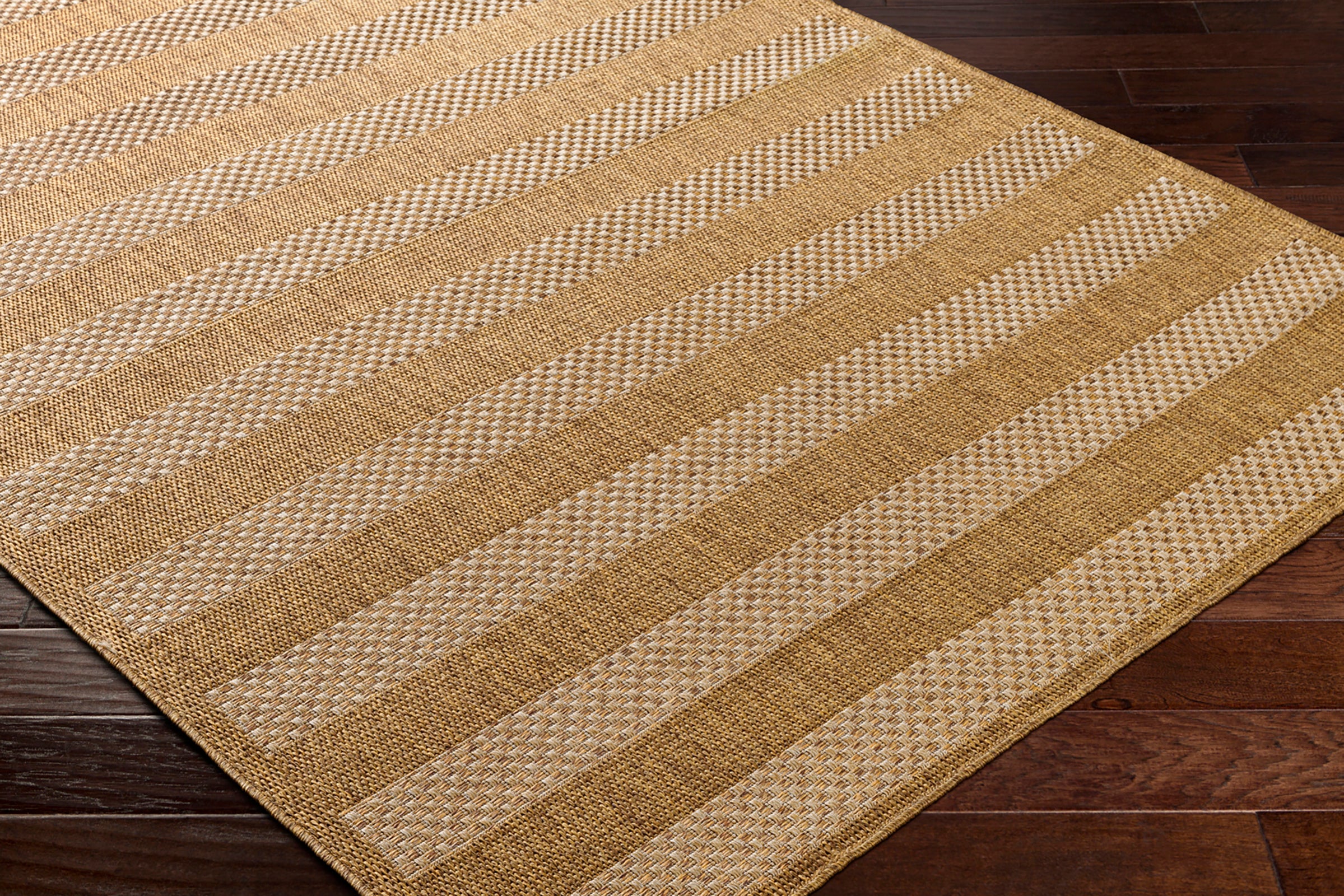 BAHATI In- /Outdoor Jute-Look Striped Area Rug