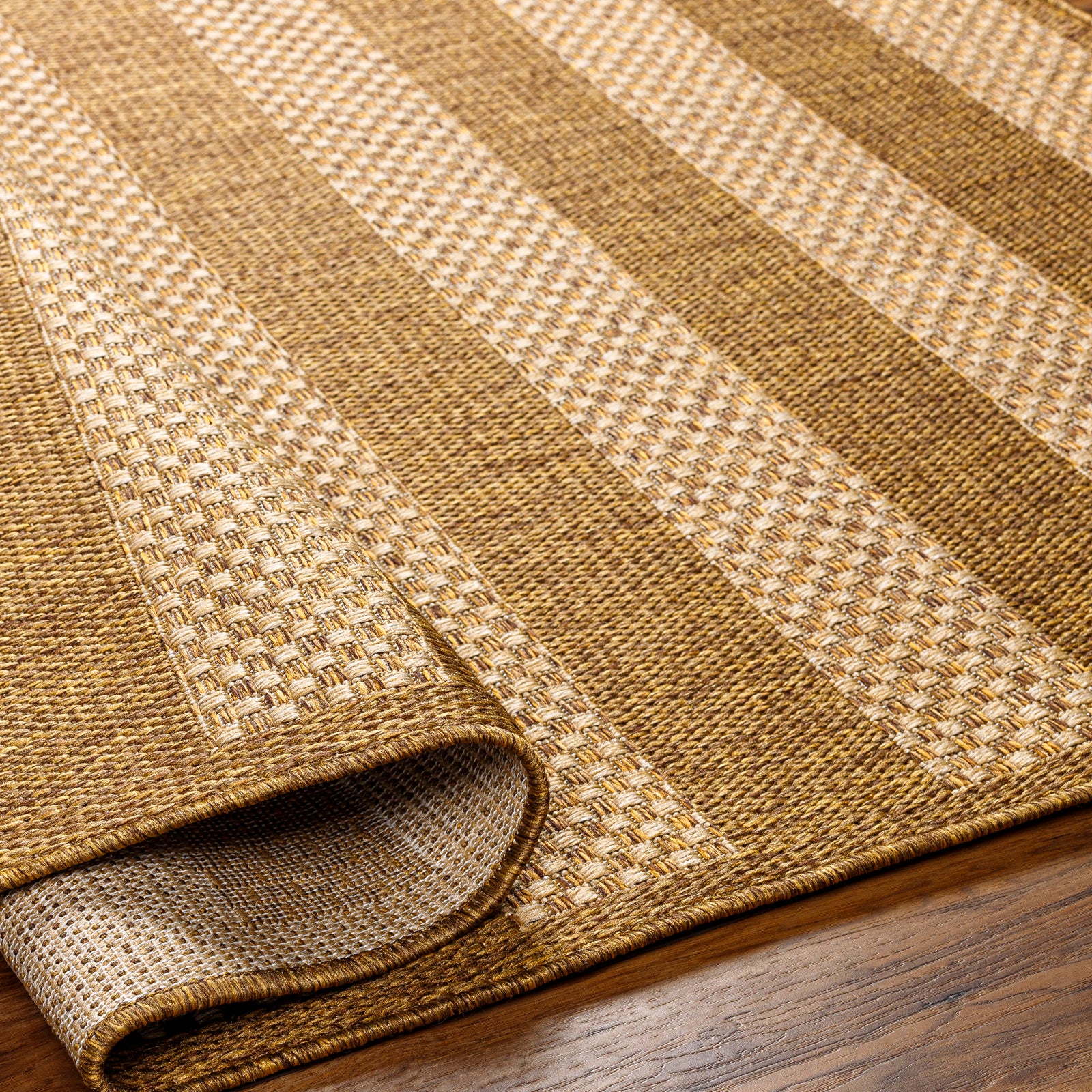 BAHATI In- /Outdoor Jute-Look Striped Area Rug