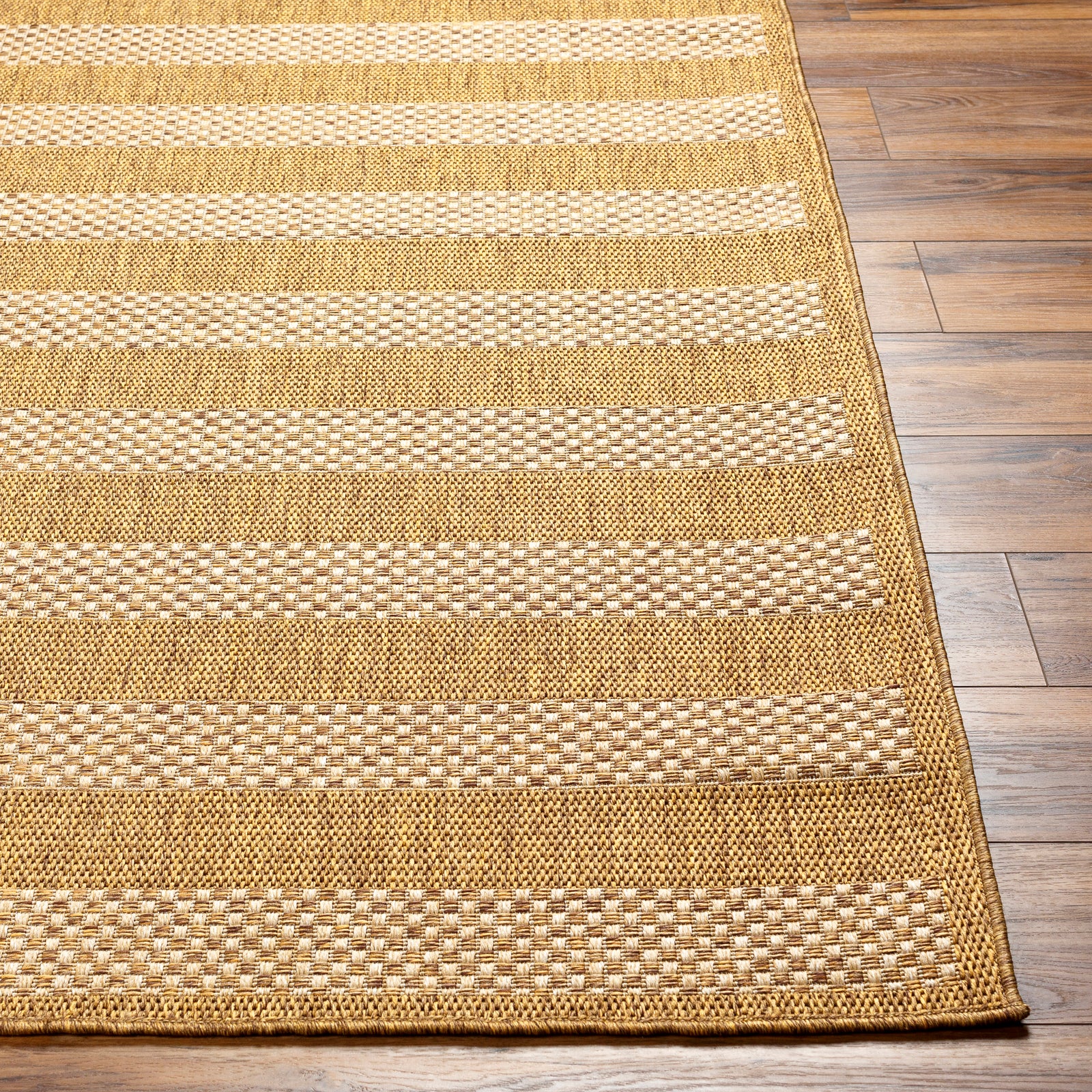 BAHATI In- /Outdoor Jute-Look Striped Area Rug