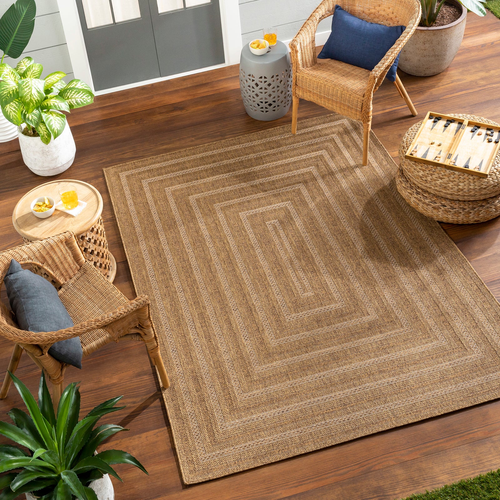 NYMPHI In- /Outdoor Jute-Look Rug