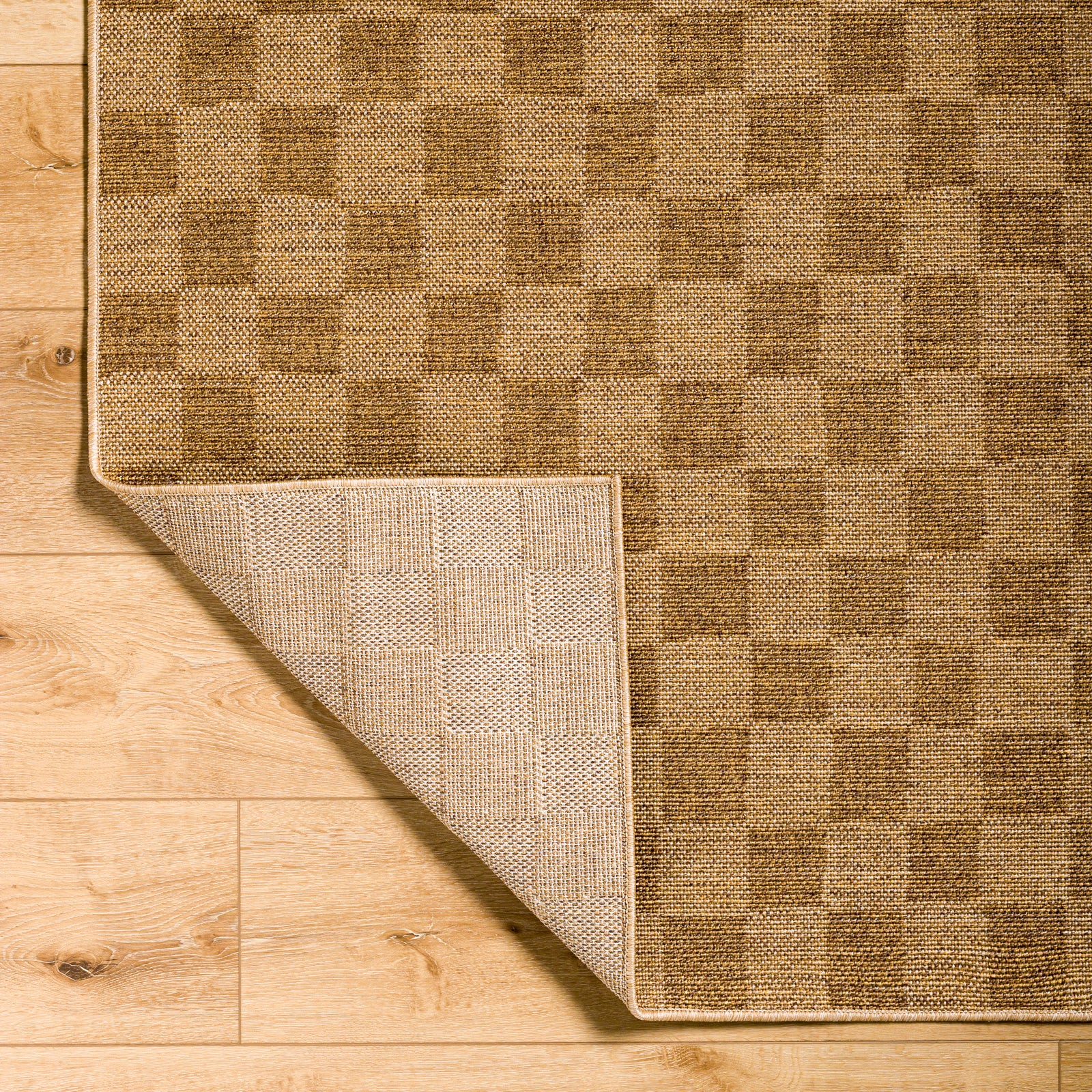SIDDHI In- /Outdoor Jute-Look Checkered Area Rug