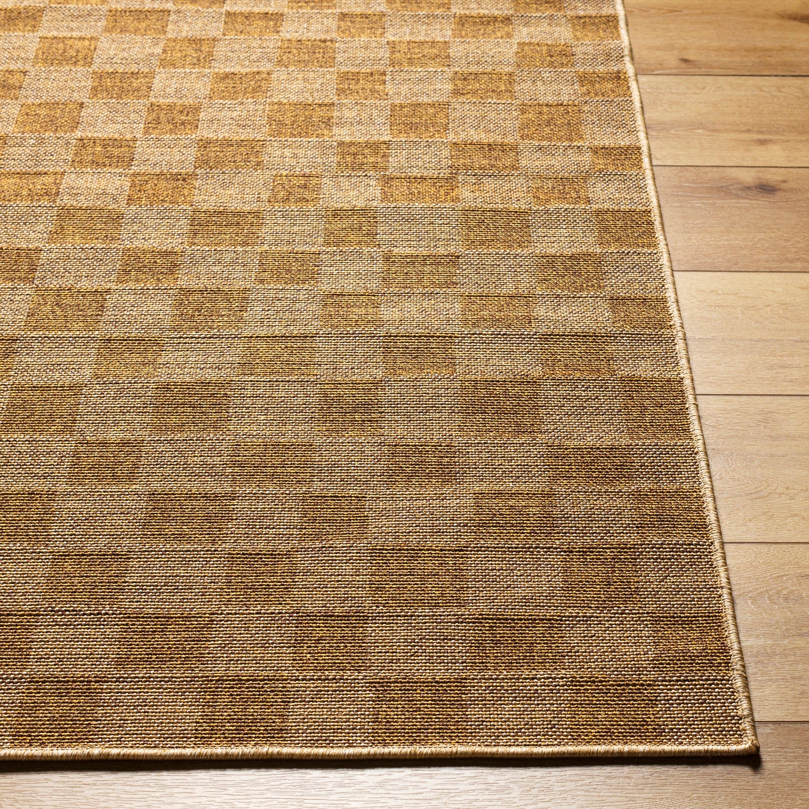 SIDDHI In- /Outdoor Jute-Look Checkered Area Rug