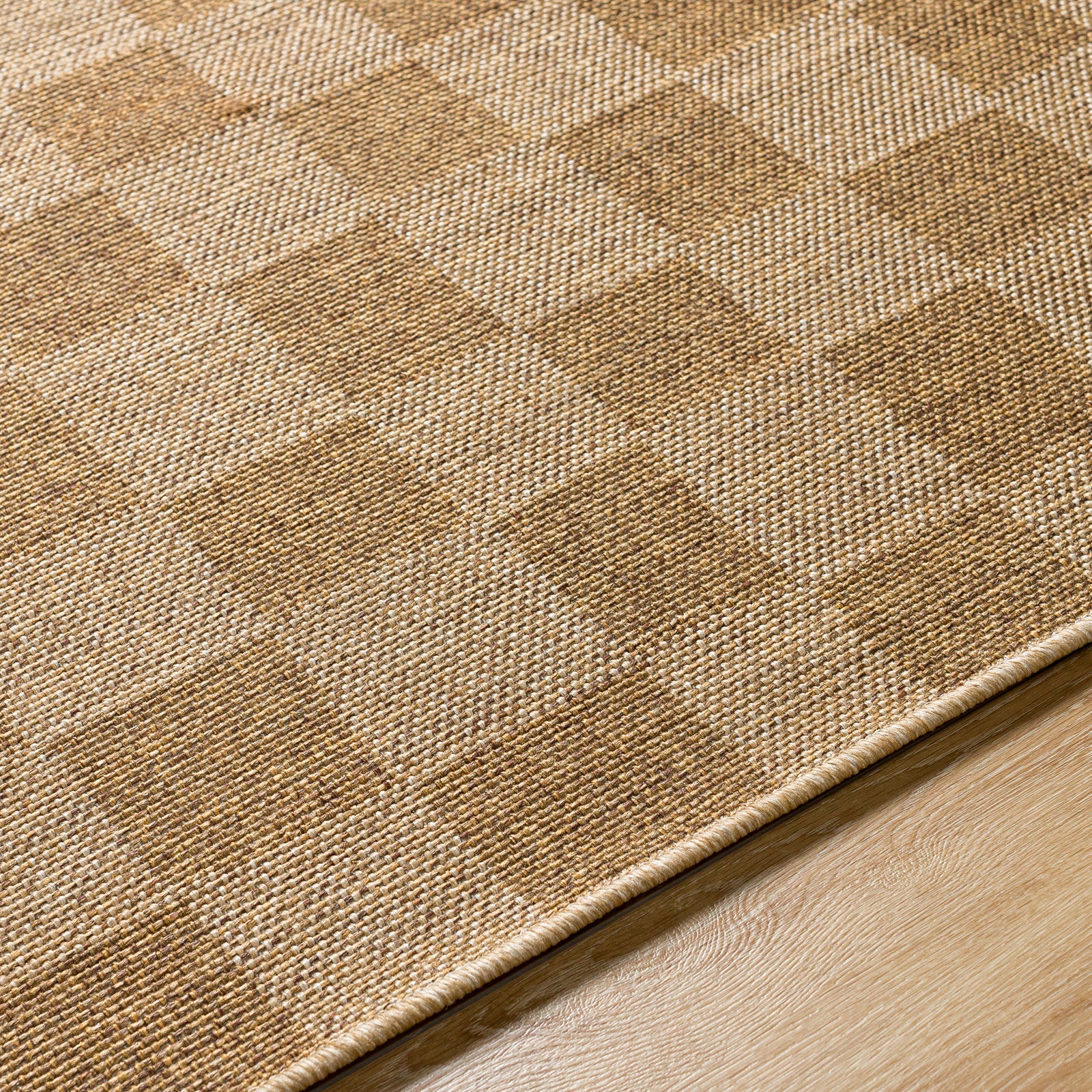 SIDDHI In- /Outdoor Jute-Look Checkered Area Rug