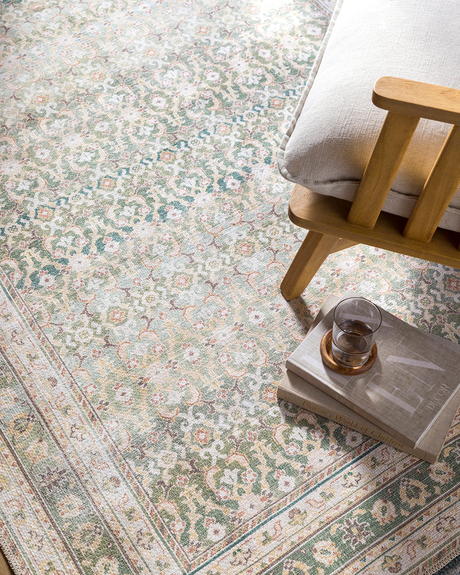 ARMITA Machine Washable Vintage Area Rug