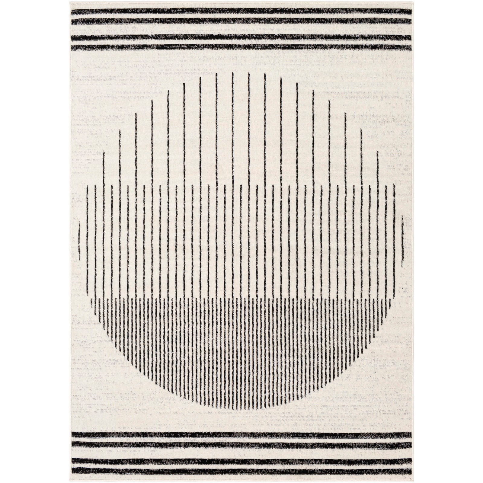 ENSO Scandi Geometric White/Black Area Rug