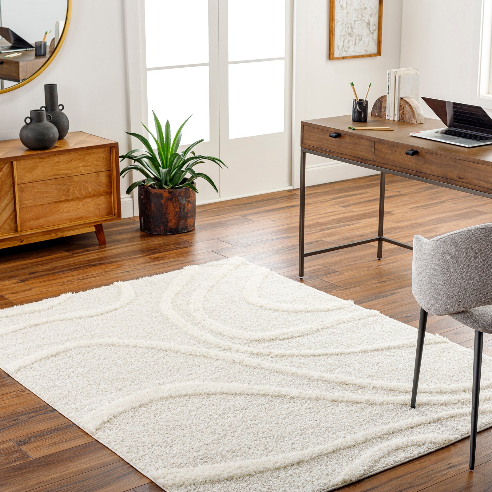 KOTIRA Modern Shaggy Area Rug