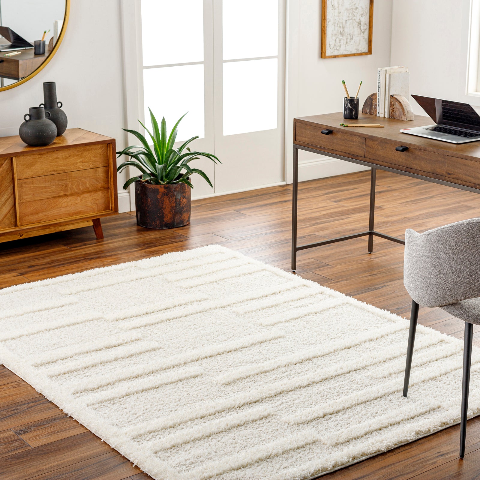 BAHRANI Modern Shaggy Area Rug