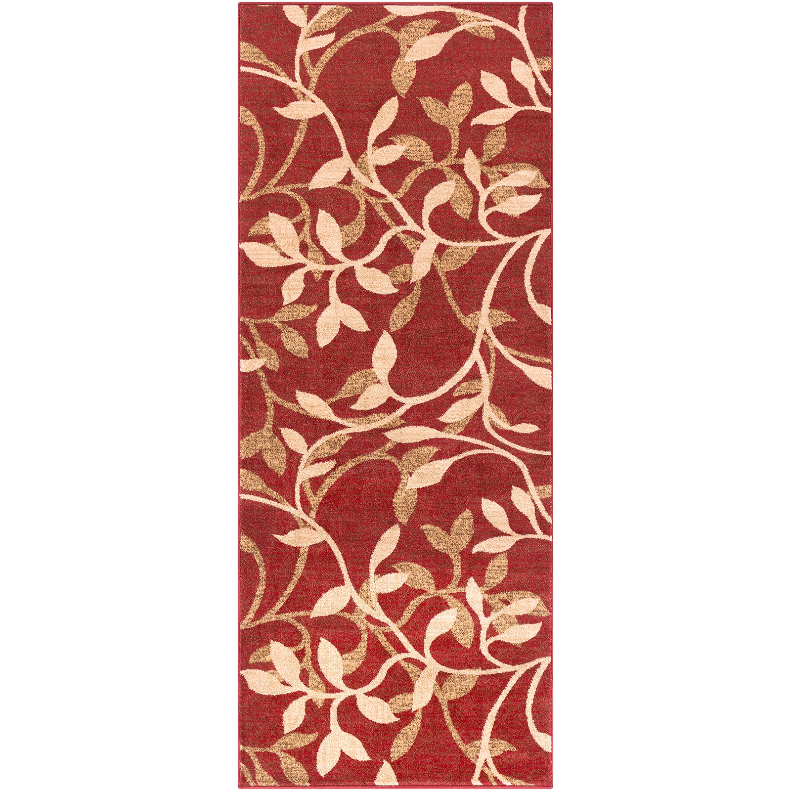 Riley Vintage Red Beige Brown Traditional Boho Living Dining Rug