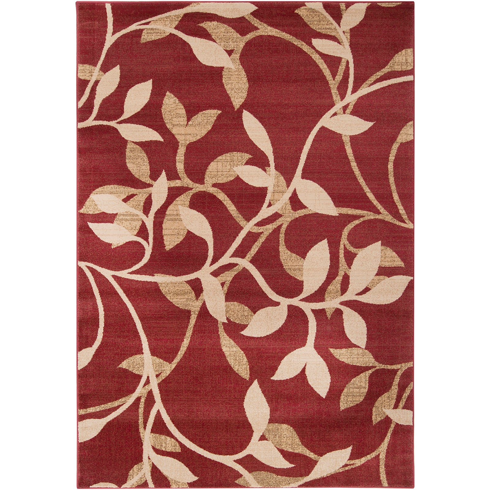 Riley Vintage Red Beige Brown Traditional Boho Living Dining Rug