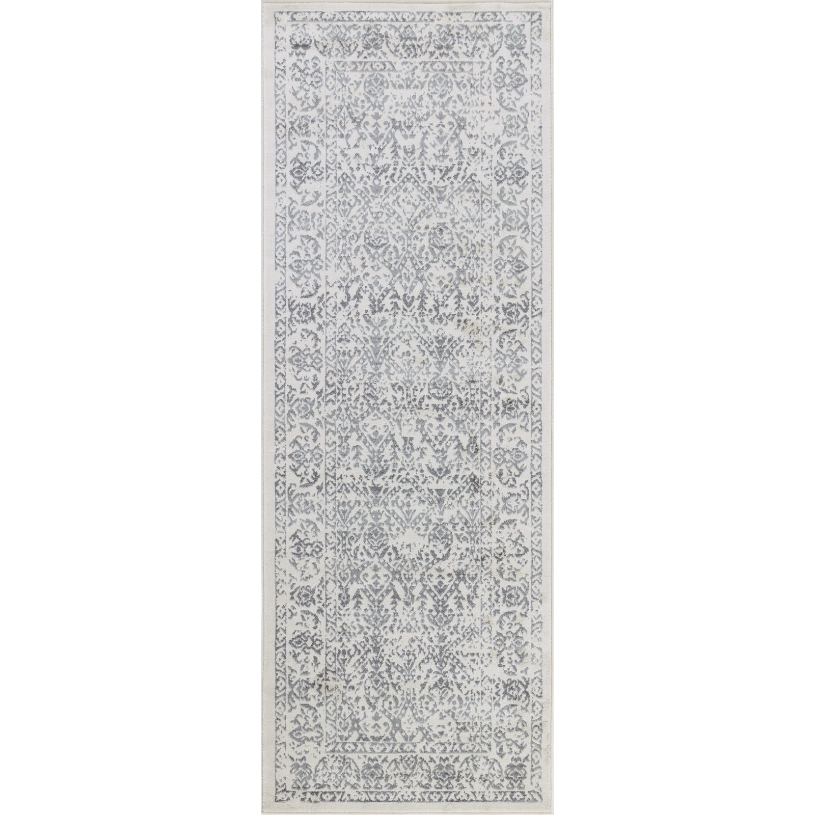 MARGAUX Vintage Traditional Oriental Boho Grey/Ivory Area Rug