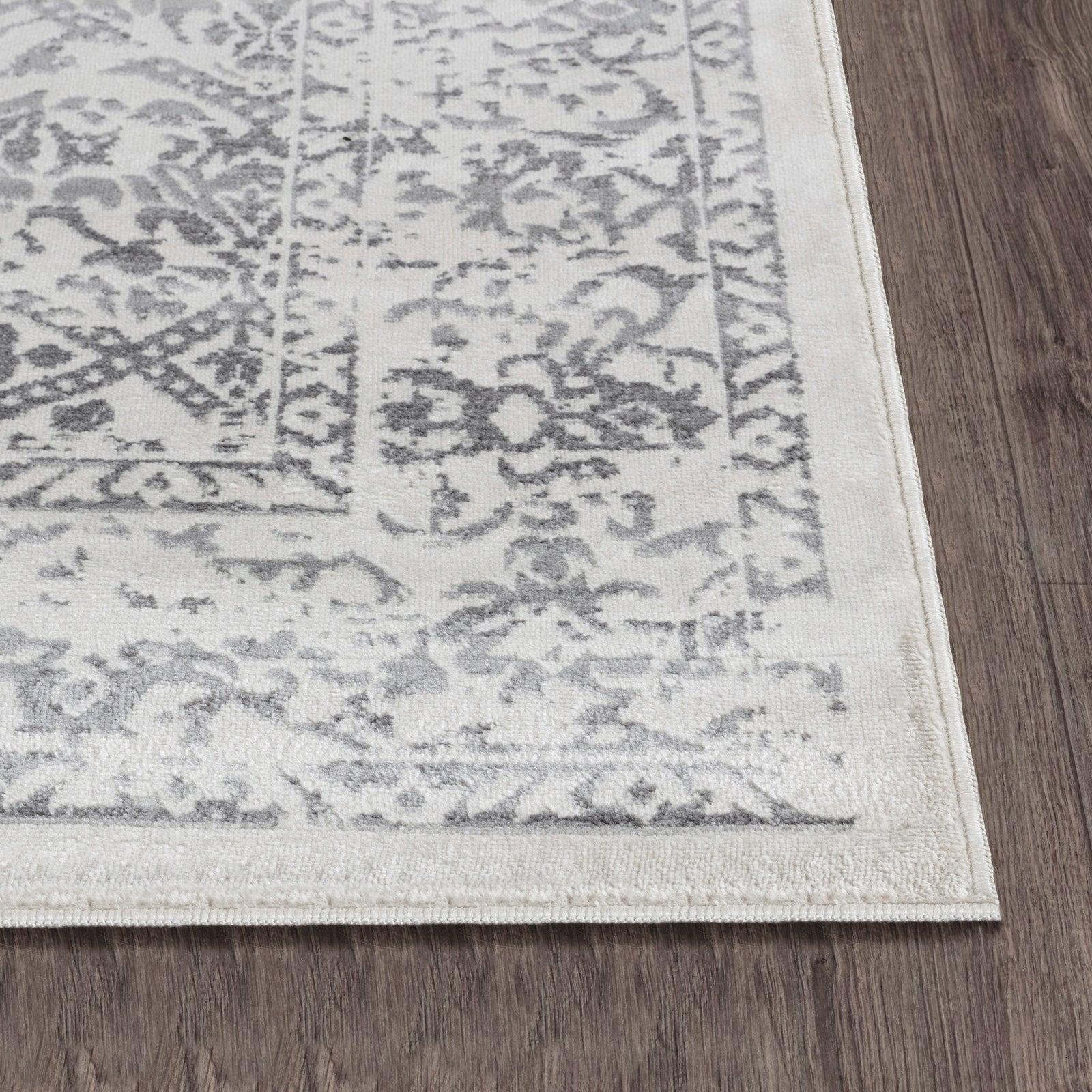 MARGAUX Vintage Traditional Oriental Boho Grey/Ivory Area Rug