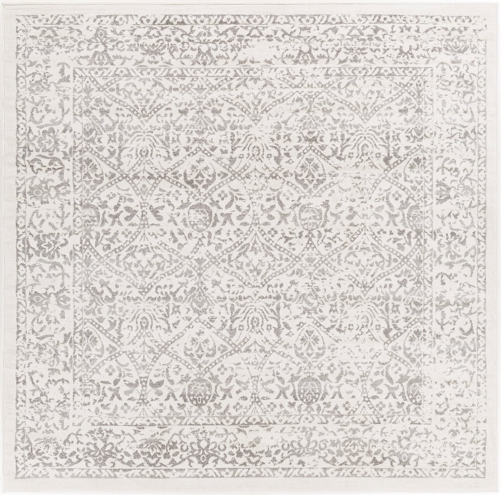 MARGAUX Vintage Traditional Oriental Boho Grey/Ivory Area Rug