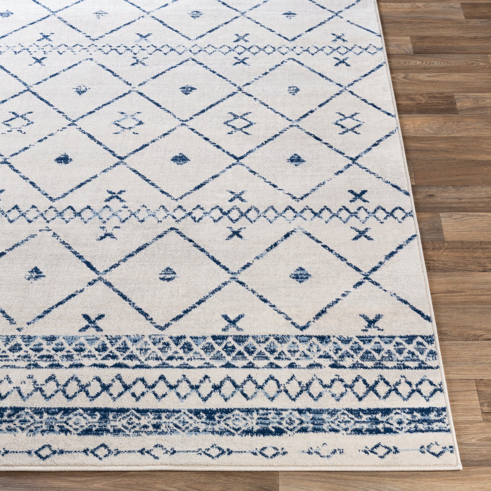 MYA Berber Modern Dark Blue Area Rug
