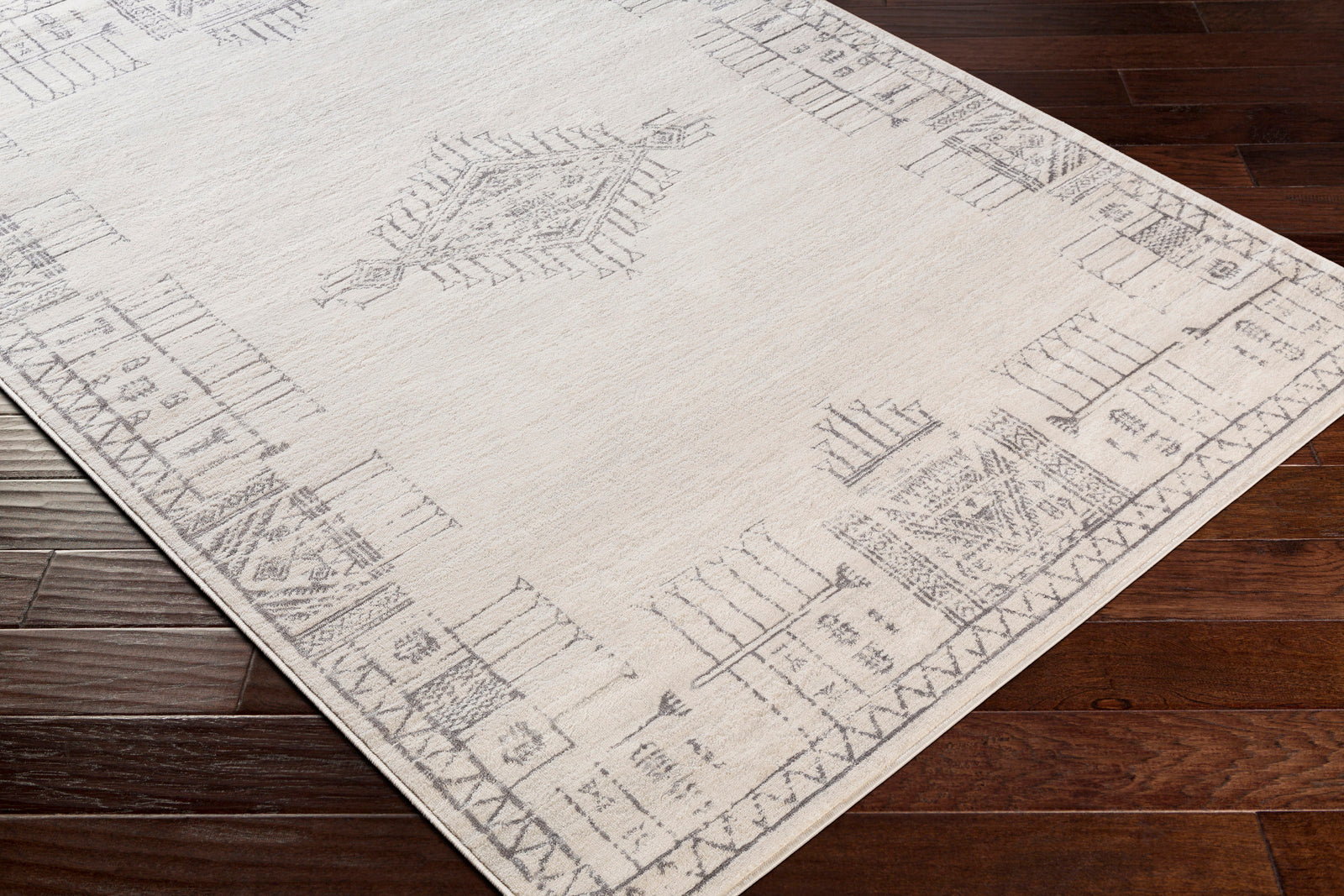 SOPHIE Vintage Traditional Oriental Boho Grey Area Rug
