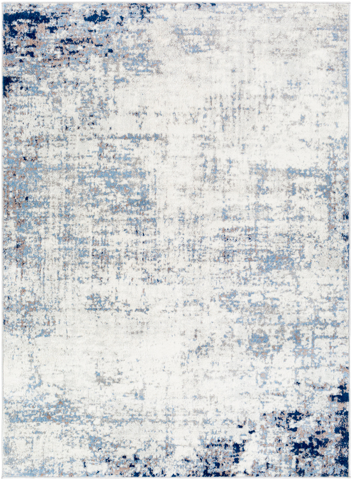 ALIX Abstract Modern Marble Dark Blue Area Rug